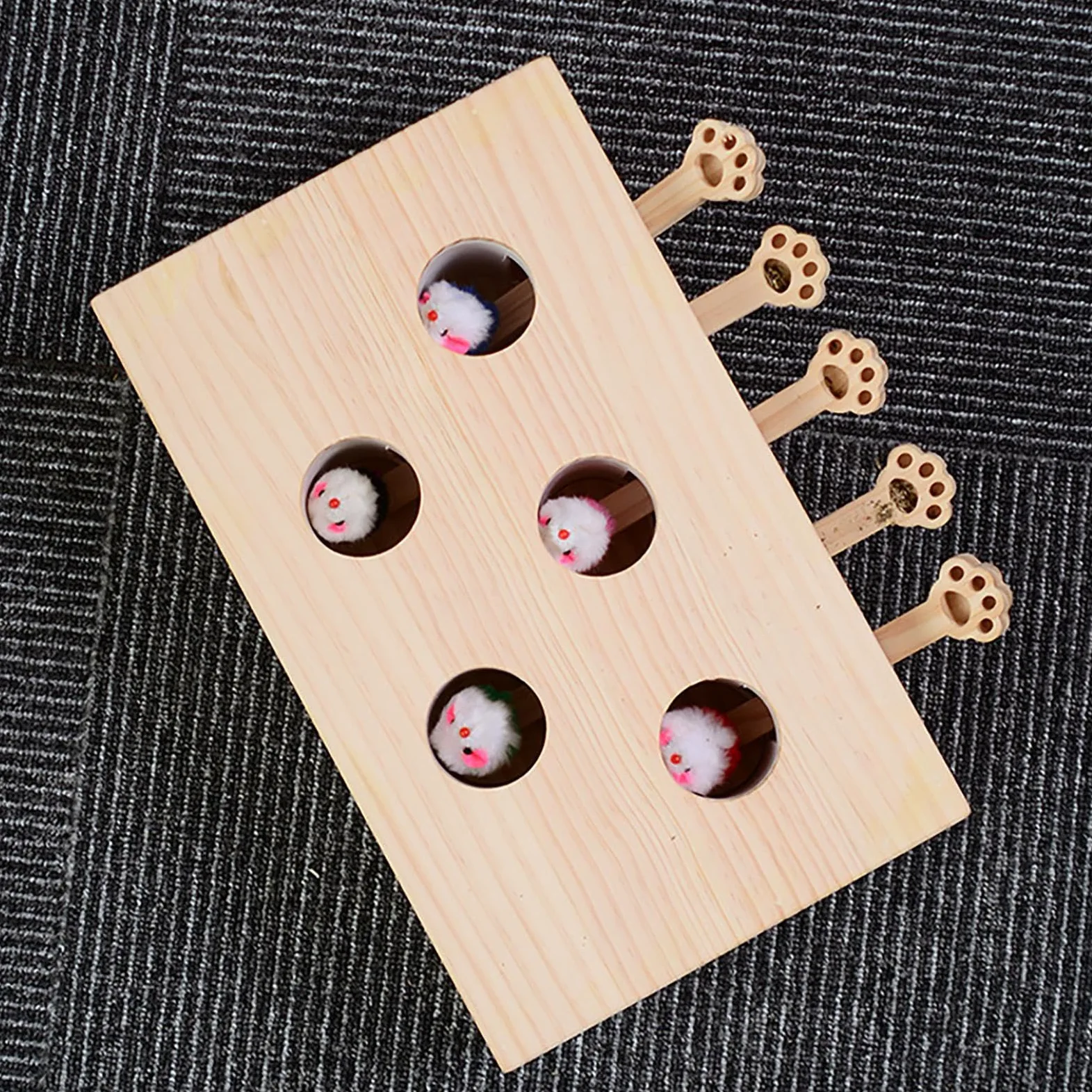 Interactifs Chat Puzzle Souris Mobile, Exercice | Puzzle Tape-Taupe En Bois Chatons Relaxant Pour Chats D'Intérieur Anti-Ennui Stimulation Mentale Exercice Instincts Naturels