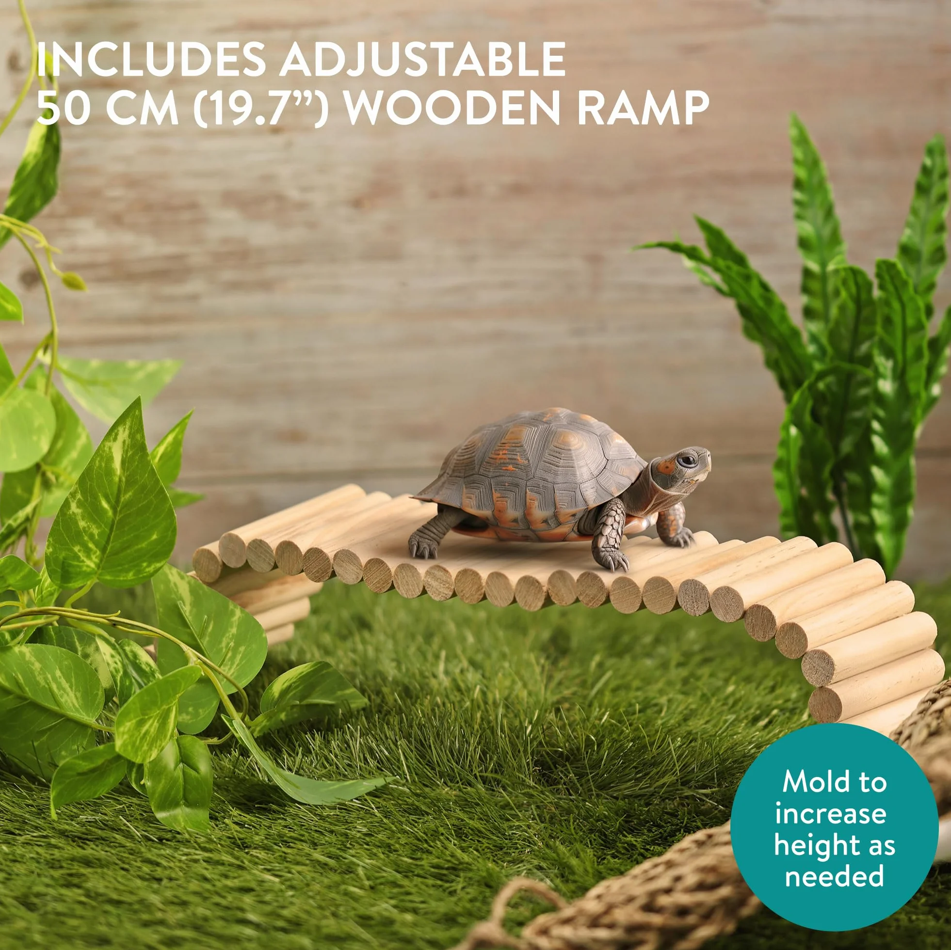 Navaris Décoration Terrarium Vivarium - Lot 5X Accessoire avec hamac Corde Petit Arbre Plante et Rampe en Bois - Deco Terrarium pour Cameleon Dragon Barbu Gecko lezard