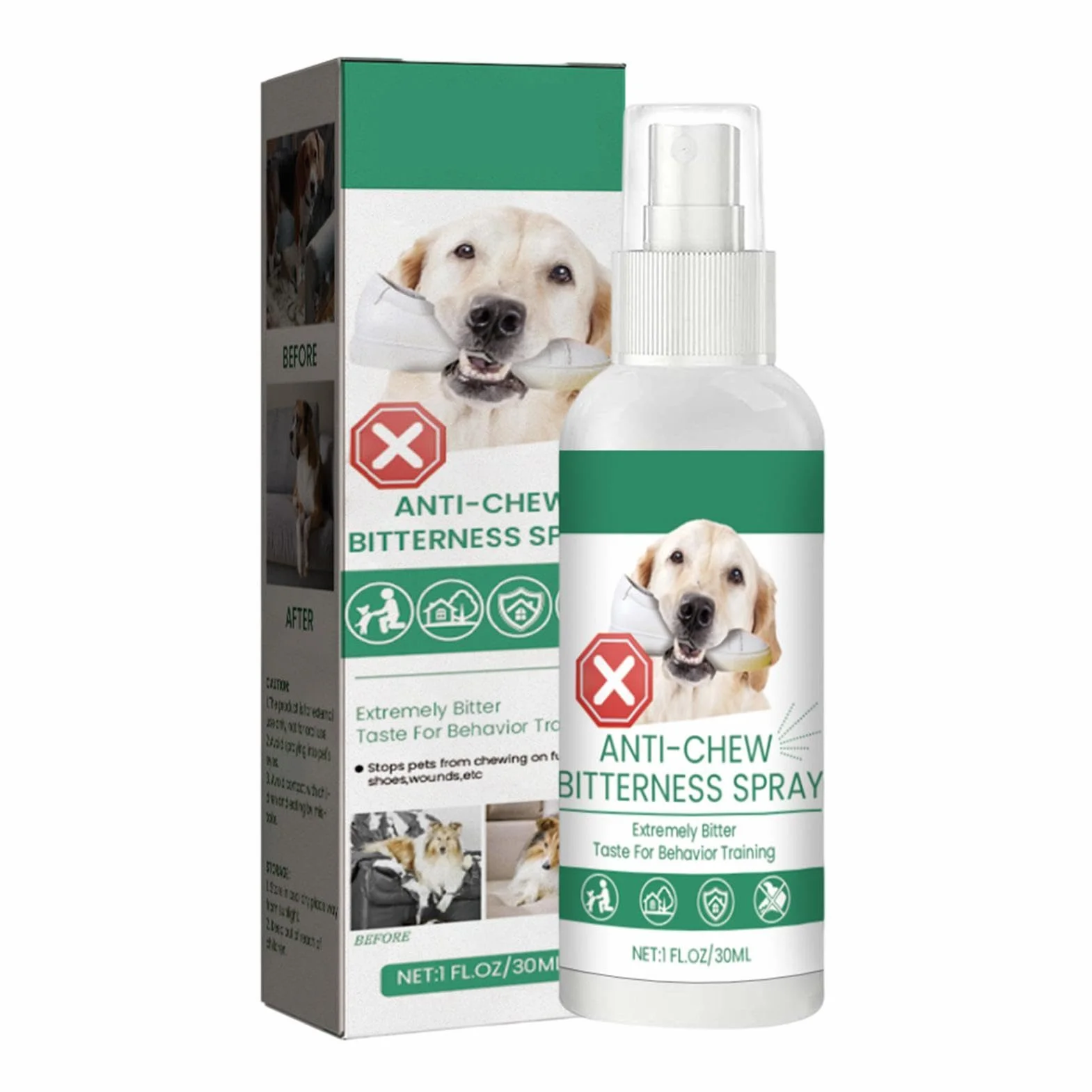 Spray anti-mastication amer pour chien, naturel et efficace contre le léchage et mâchage des meubles