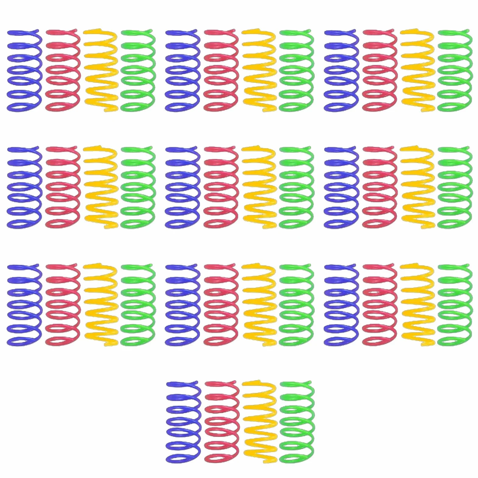40 Pièces Ressorts en Spirale Chat Jouets Interactif Jouet à Spirale Pliable Plastique Cadeau Animaux Sautant
