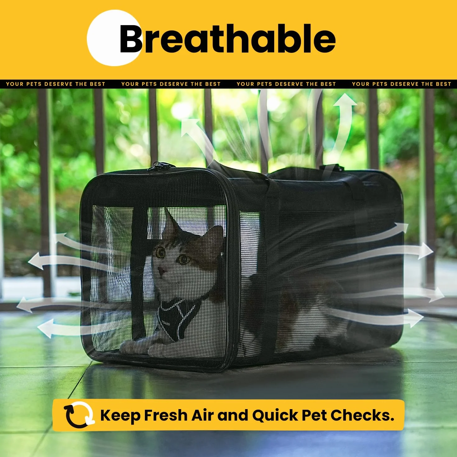 Sac Transport Chat Voyage Approuvé Compagnies Aériennes pour Chien Chat Chiot Jusqu'à 6 Kg Pliable Noir