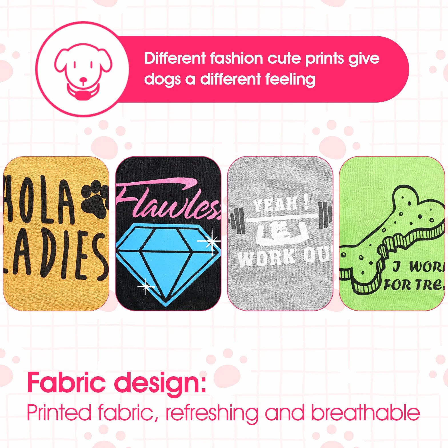 Lot de 4 vêtements pour chihuahua, t-shirts mignons pour petit chien, taille XXS