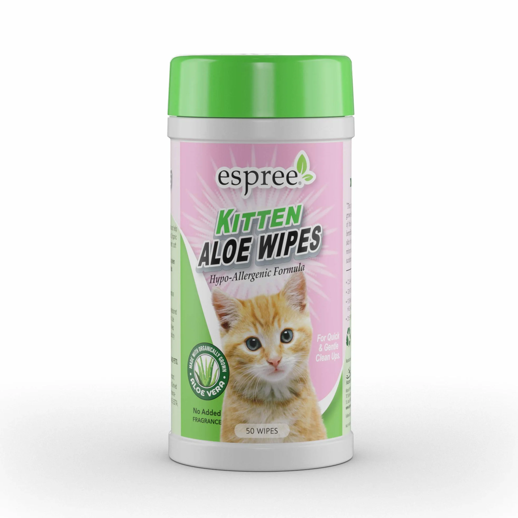 Espree Lingettes Naturelles à l’Aloe Vera pour Chaton - 50 lingettes