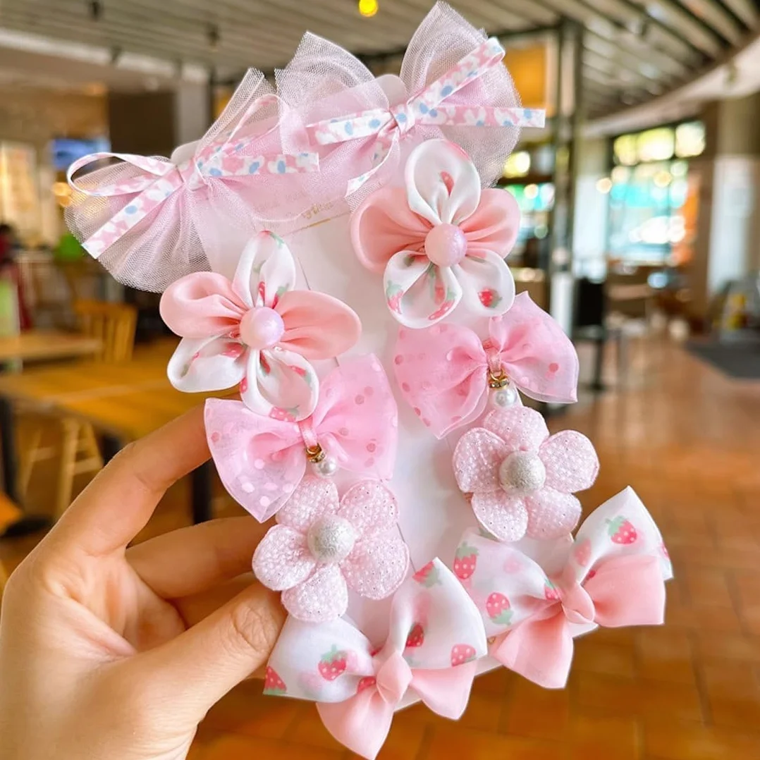 Pinces à Cheveux Petit Chien Rose 10 Pièces Barrettes Épingle à Cheveux Accessoires