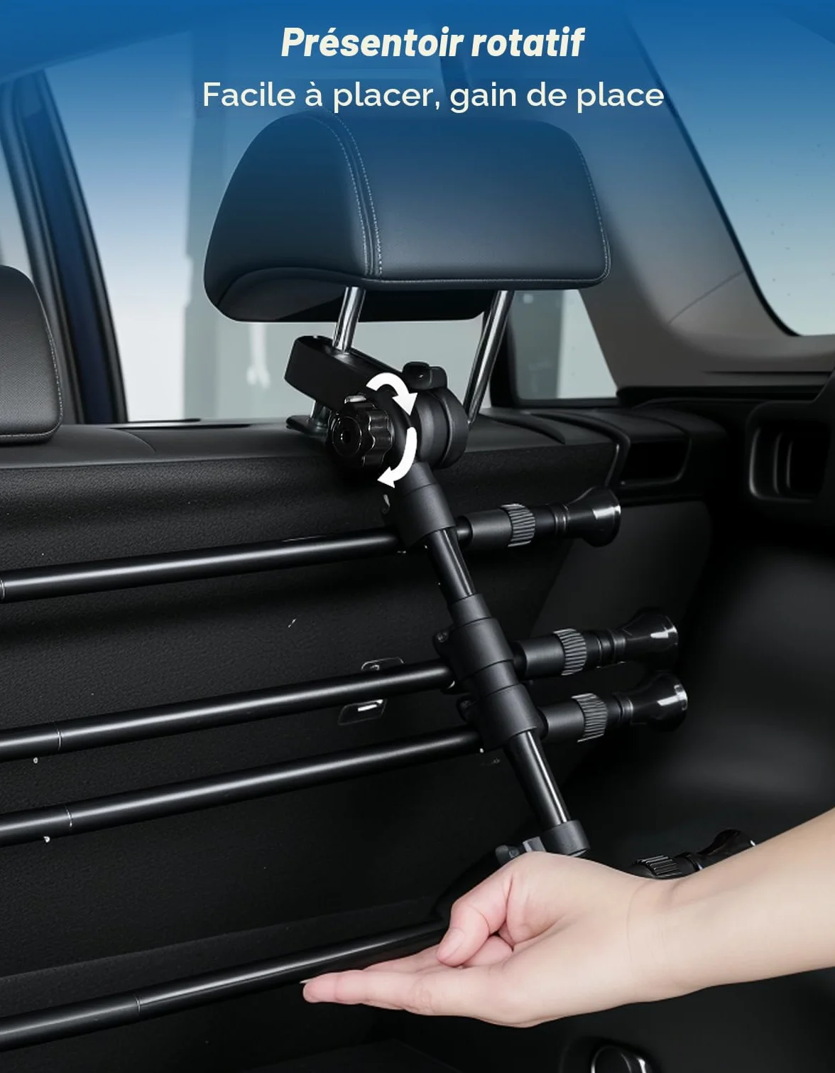 JOYTUTUS Barrière de Sécurité Voiture Chien Réglable 32-46cm 82-140cm Métal Renforcé SUV