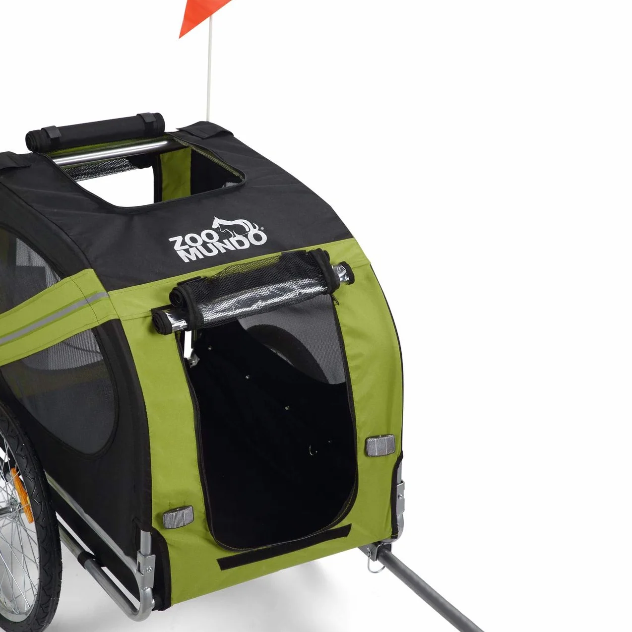 Zoomundo Remorque Velo pour Chien Transport Animaux Vert/Noir