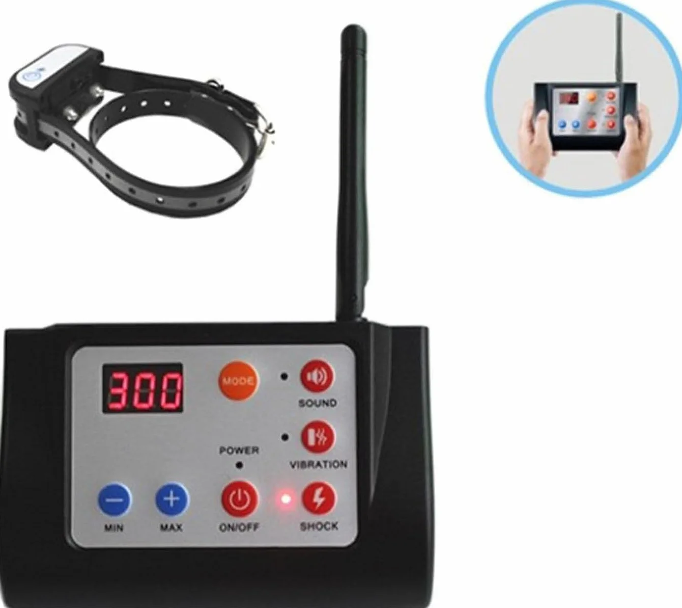 Clôture pour Chien sans Fil 2 en 1 avec Collier de Dressage Rechargeable pour Intérieur et Extérieur