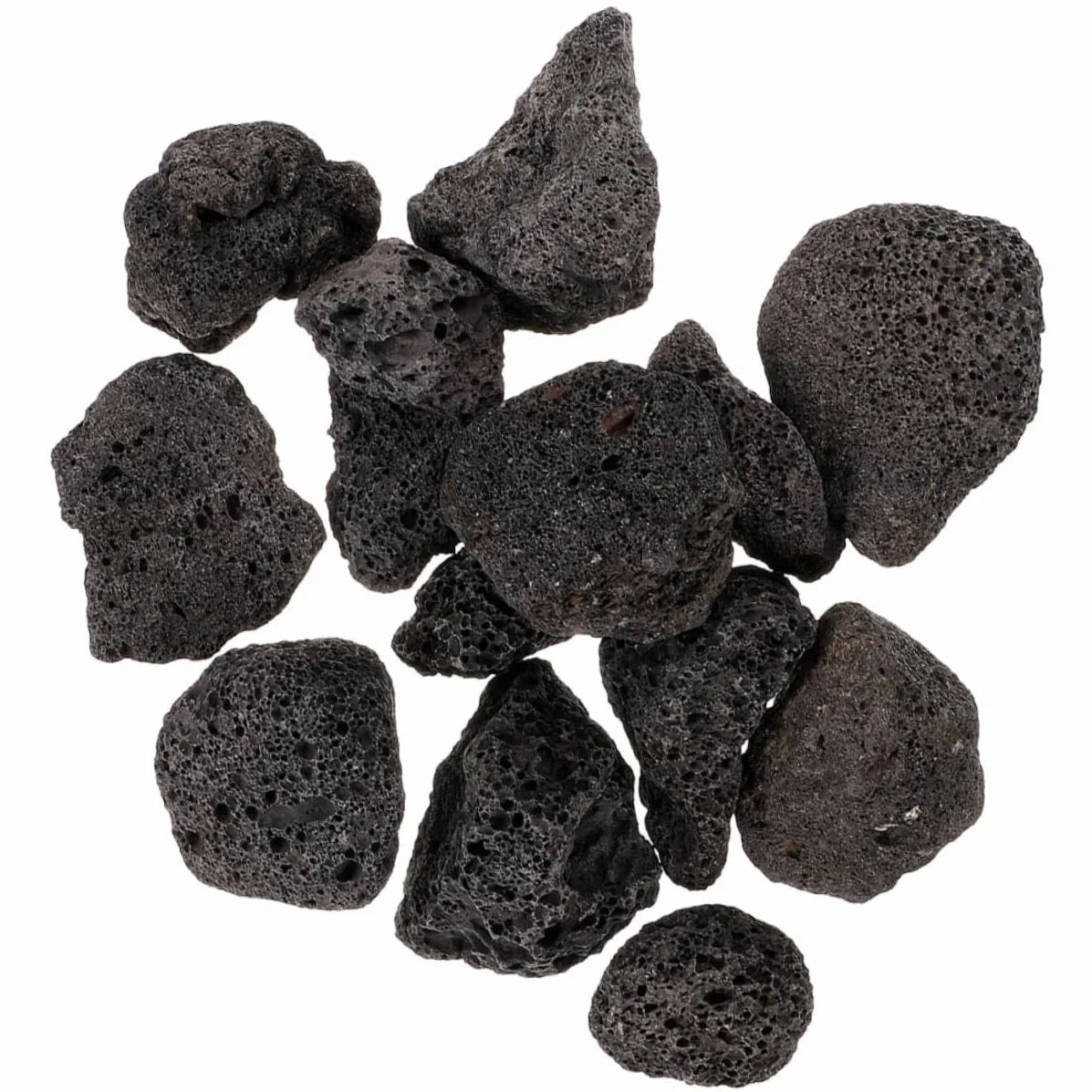 Roches Volcaniques Noires pour Aquarium - Décoration Pierre Volcanique Plantes en Pot