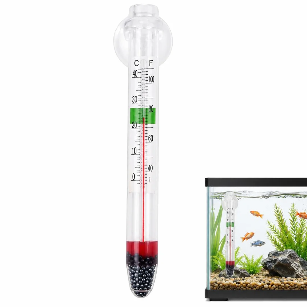 Thermomètre Aquarium Ventouse, Mesure Précise Température Eau Douce Salée Poisson Reptile