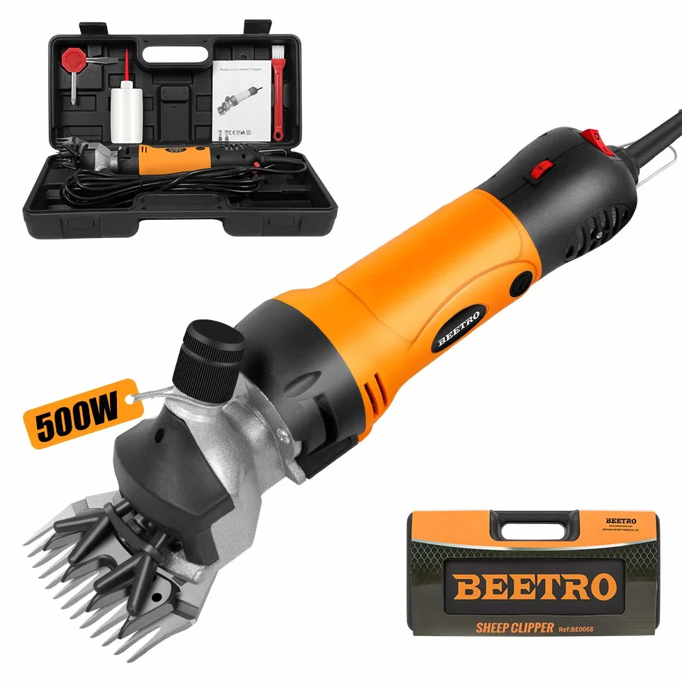 BEETRO Tondeuse électrique professionnelle 500 W 6 vitesses pour moutons alpagas chèvres