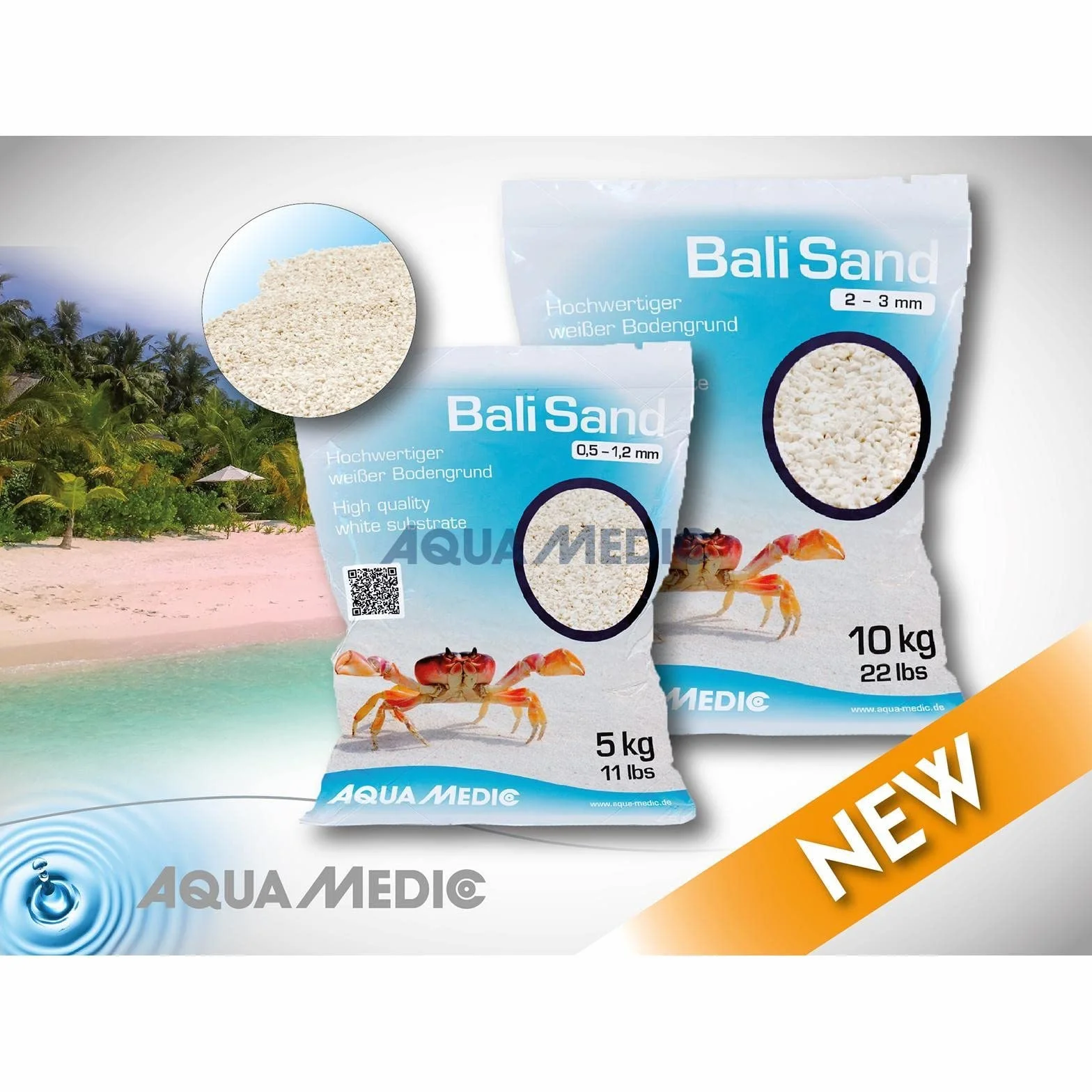 AQUAMEDIC Bali Sand 10kg 2-3 mm Traitements pour l'eau d'aquarium