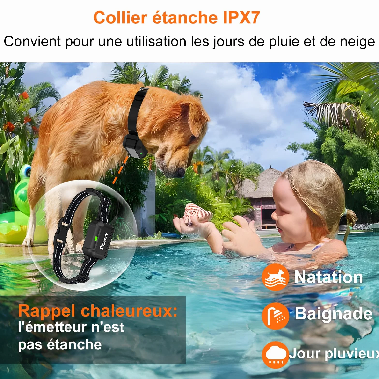 Système de Clôture Sans fil Pour Chien 3 en 1 Anti Fugue avec Zone Interdite et Collier Dressage Intérieur Extérieur