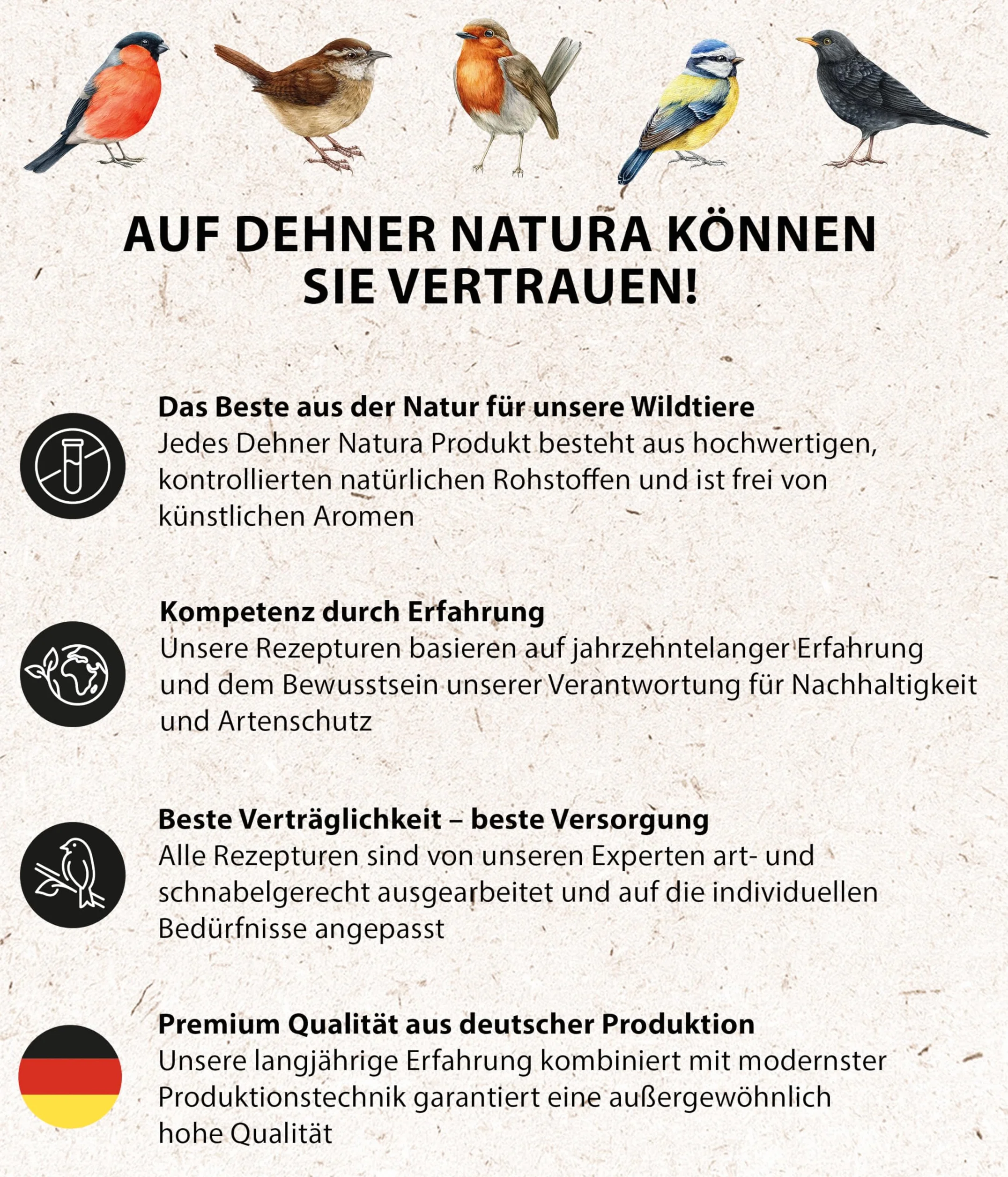 Dehner Natura Premium Nourriture pour Oiseaux Sauvages, Beurre de cacahuète en Seau, 2 kg