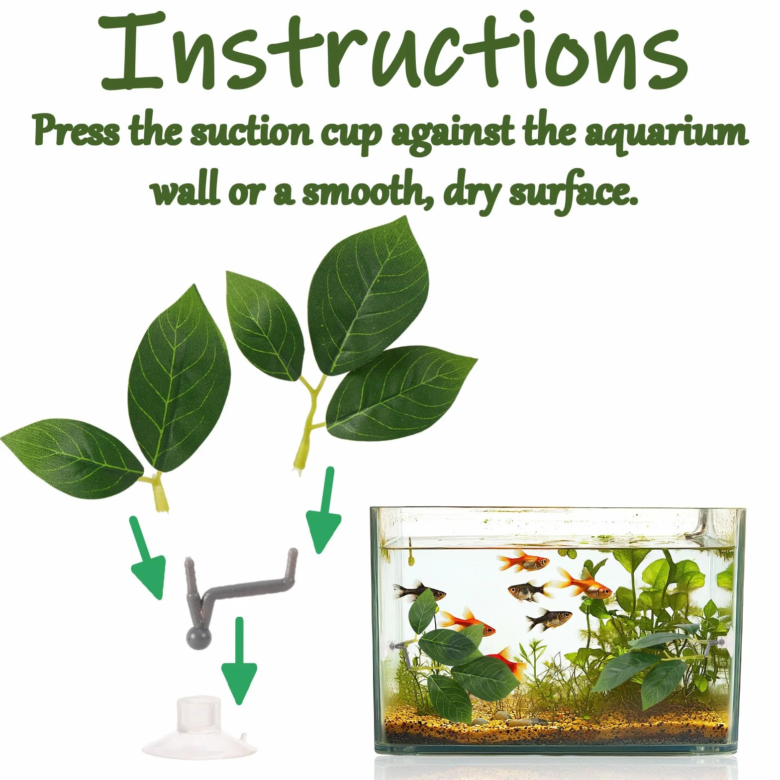 Lot de 6 Hamacs en Feuilles Betta avec Ventouses pour Aquarium Décoration Réaliste