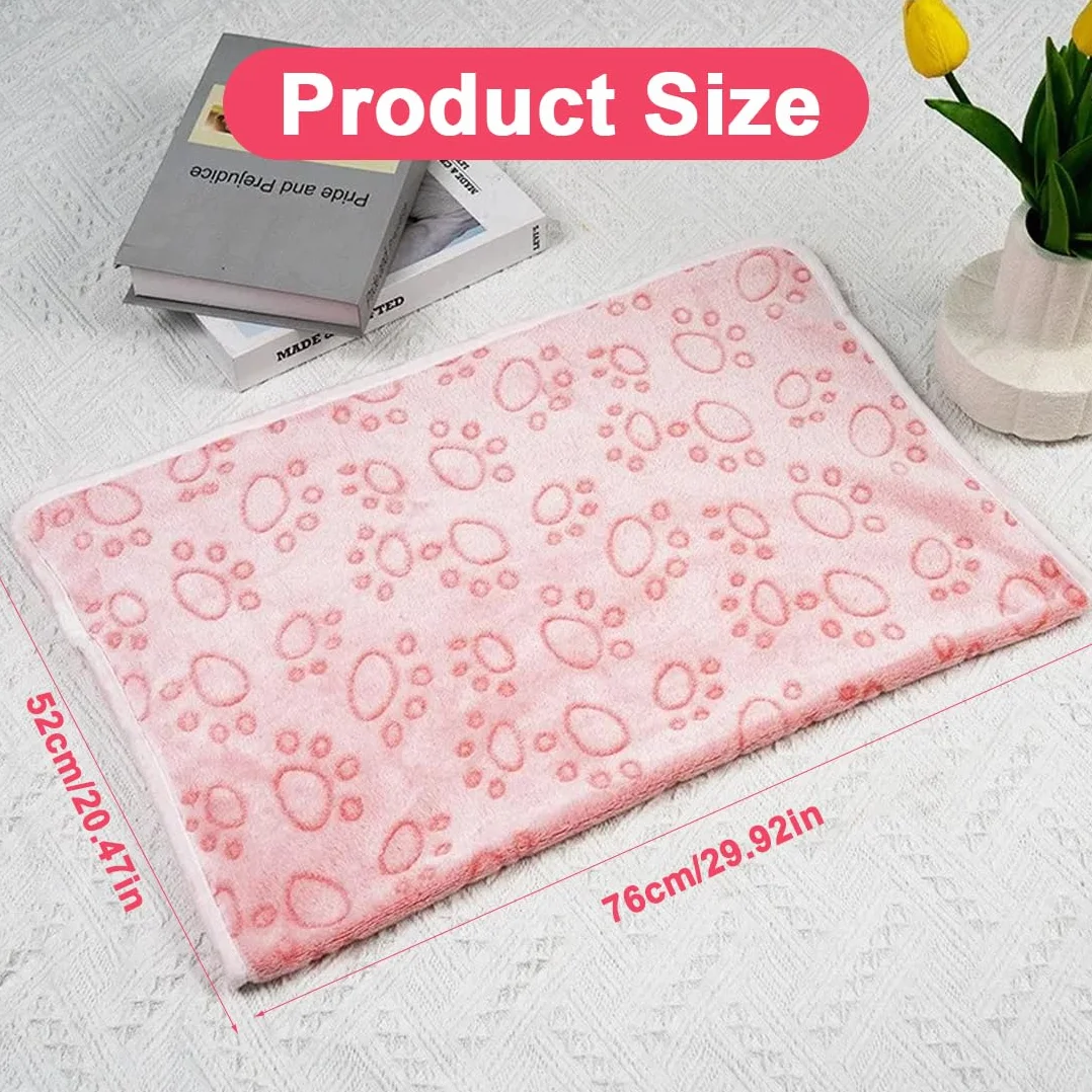 Couverture épaisse pour chiens et chats 52 x 73 cm rose quatre saisons