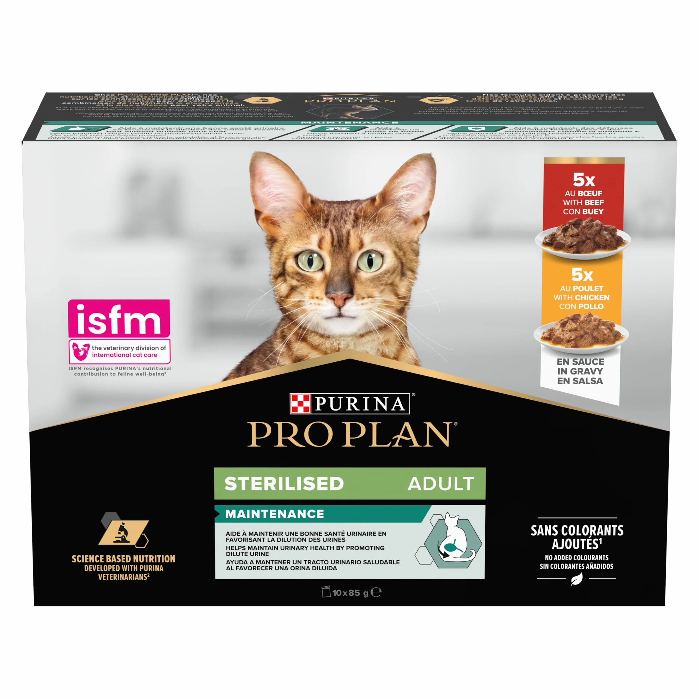 Pro Plan Adulte Stérilisé Boeuf Poulet 10x85g