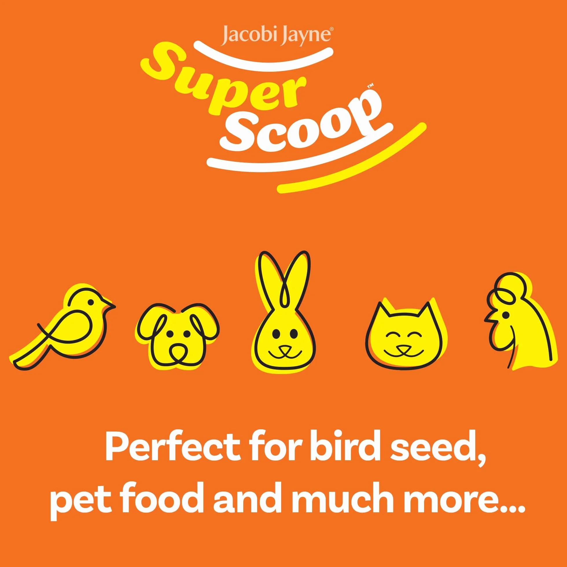Jacobi Jayne® SuperScoop™ Cuillère à graines pour oiseaux – ramasser, transporter et verser sans renverser