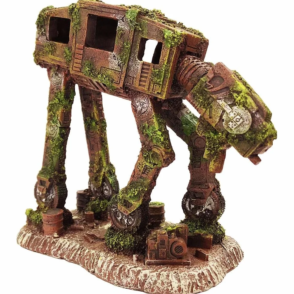 SLOCME Décoration d'aquarium Robot de Transport Imperial Walker Ornement de Grotte