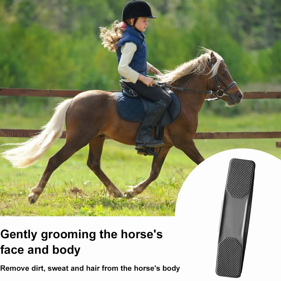 Brosse Massage Cheval, Brosses de Toilettage, Élimine Poils Boue Sueur Saleté