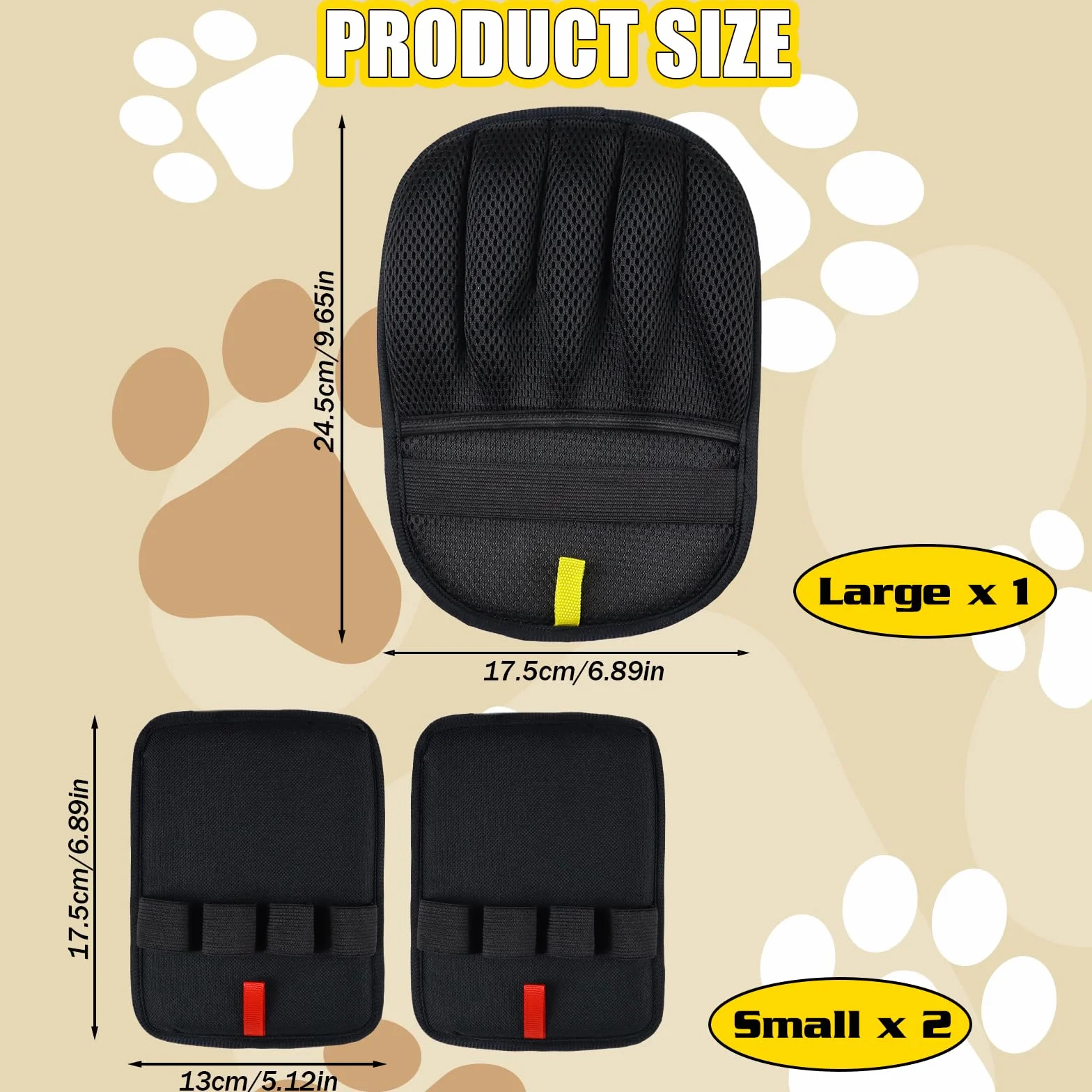 Gant Anti Poils Animaux Double Face Réutilisable pour Tapis Canapé Chien Chat