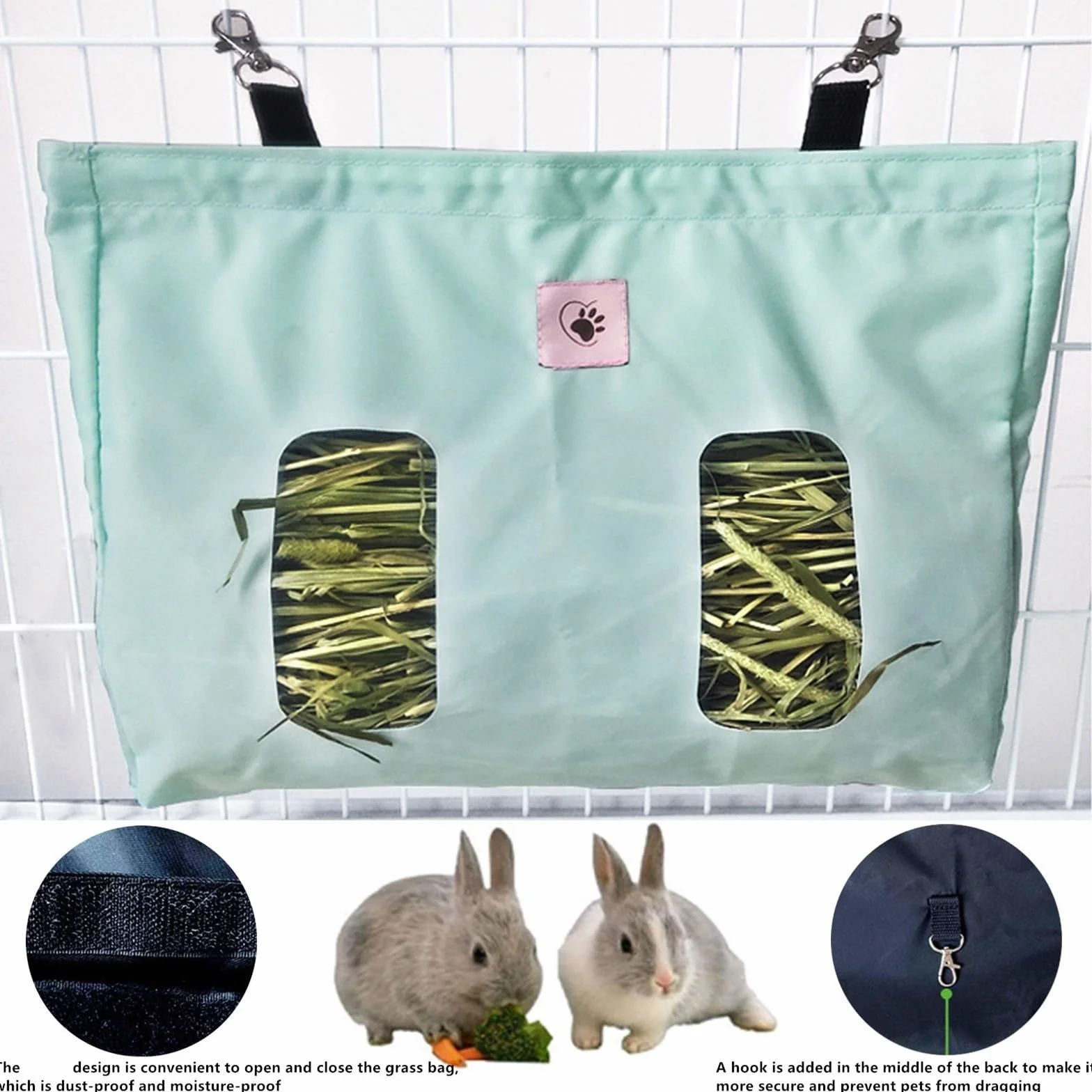 Sac à Foin pour Lapin Cochon d'Inde Chinchilla Vert