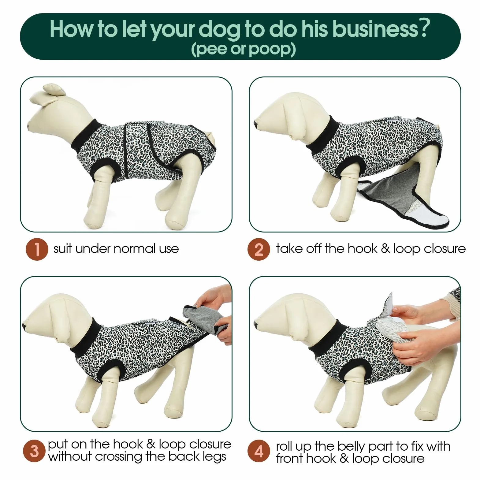 Kusser Body antiléchage chien opération respirant chien mâle alternative collier élisabéthain
