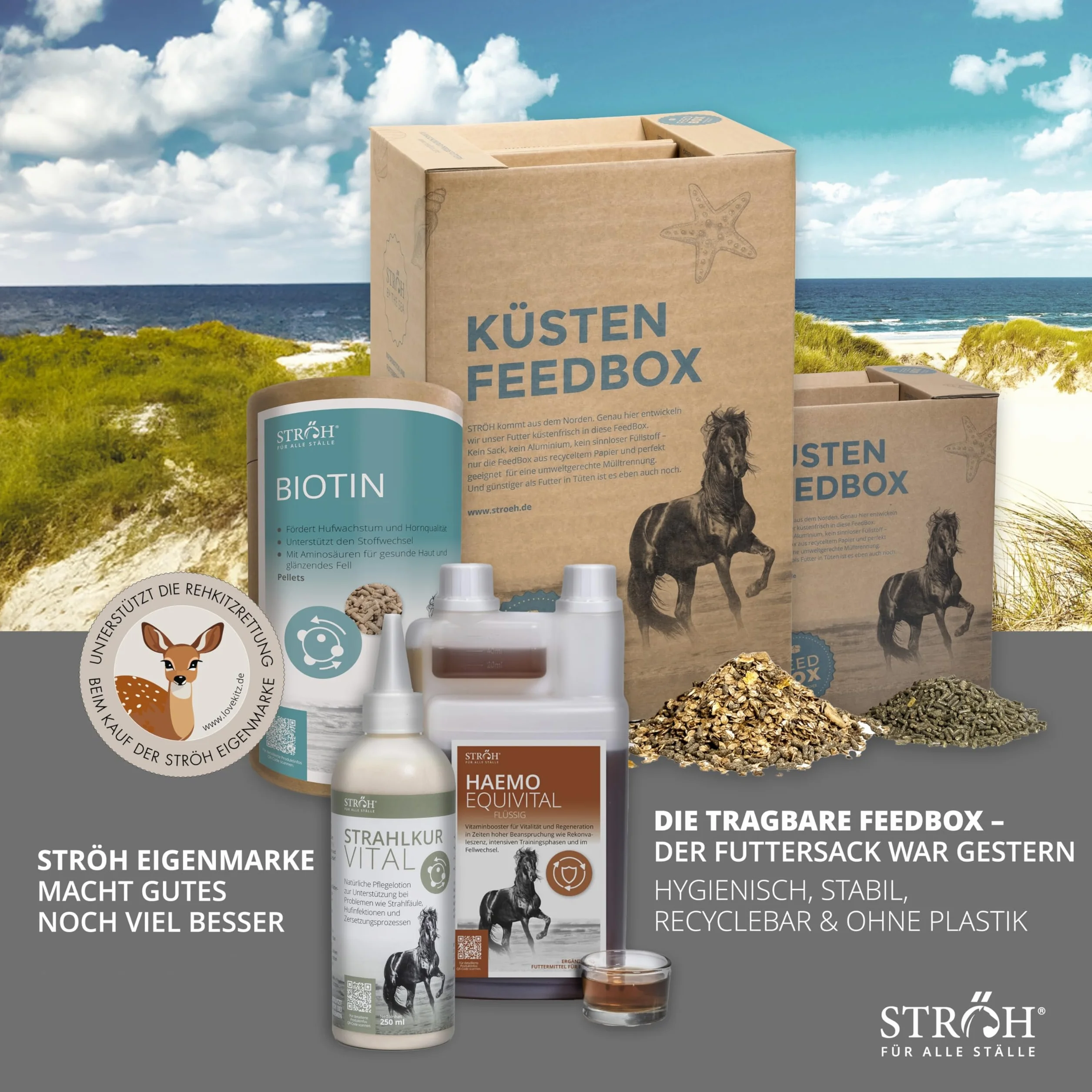 STRÖH Gastrolix (1 l) • Stabilisation du tractus gastro-intestinal pour chevaux • Herbes gastriques pour chevaux • Jus gastrique pour chevaux sans sucre • Protection naturelle de l'estomac pour les