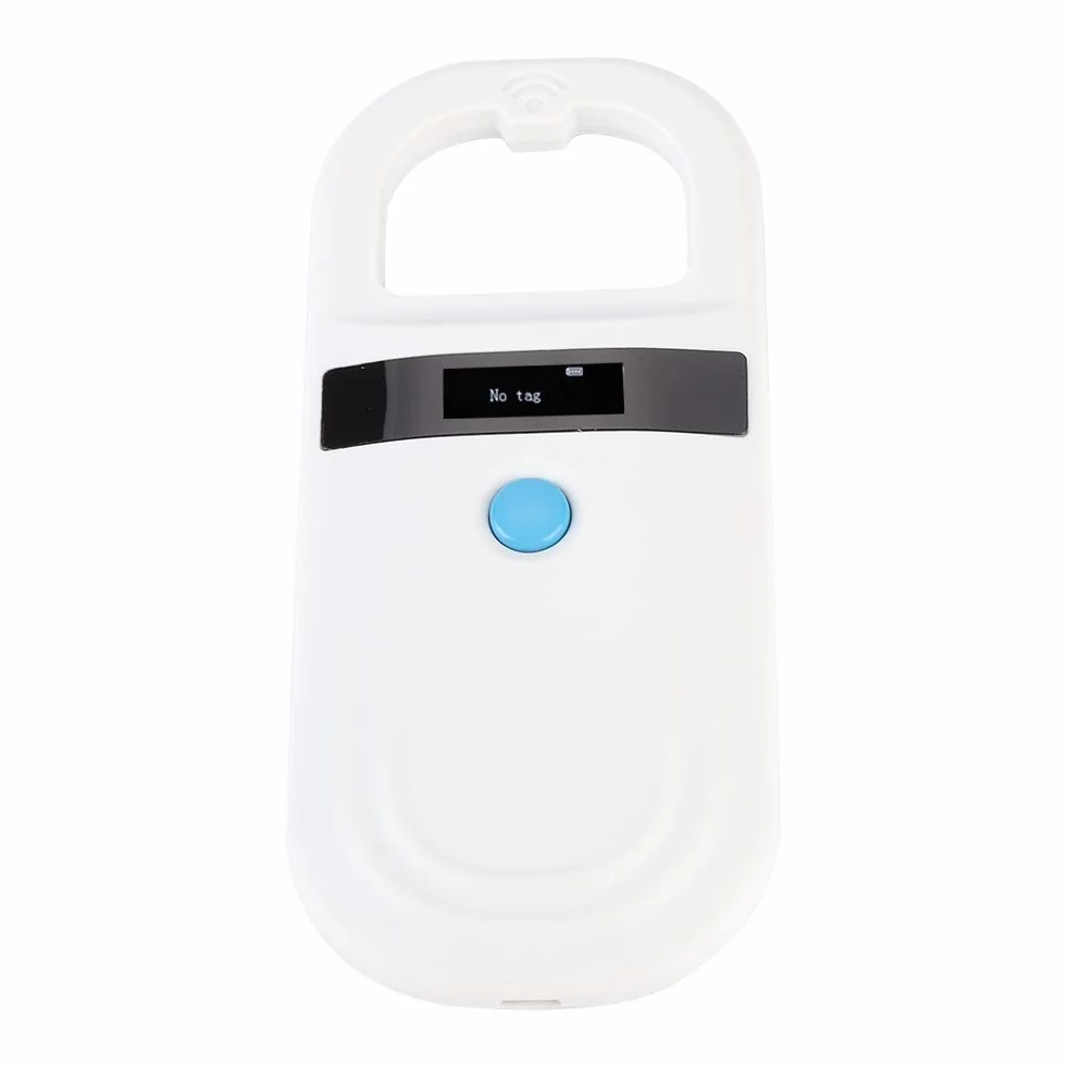 Lecteur Animal Universel Tenu dans la Main de Lecteur de micropuce RFID de Scanner de micropuce d'animal familier de Lecteur Portable de Puce de 134.2KHz pour l'ISO 11784/11785, FDX-B et ID64 RFID