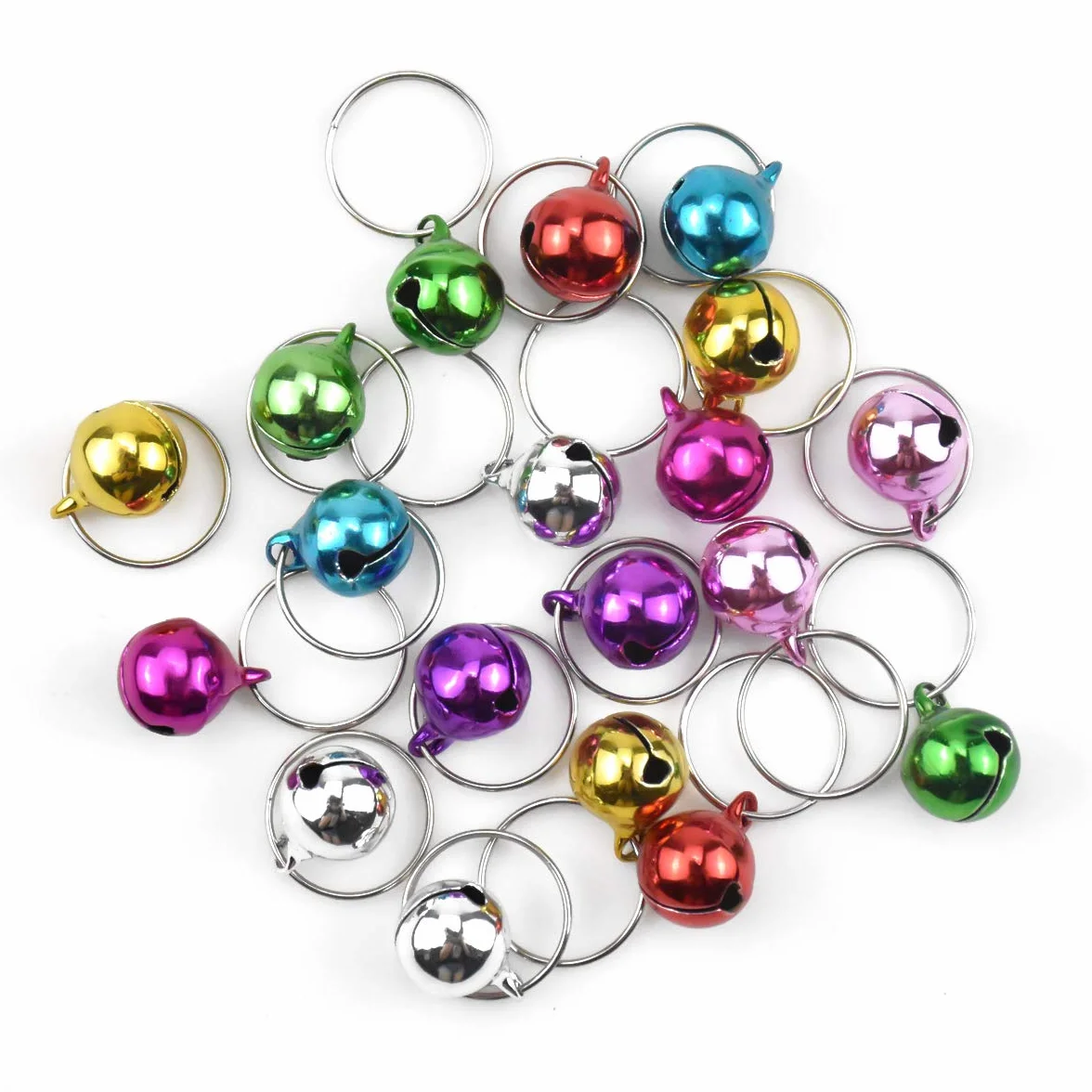 Jinlaili 12mm Grelots Pendentifs pour Collier de Chien et Chat Animaux de Compagnie Cloches de Noël