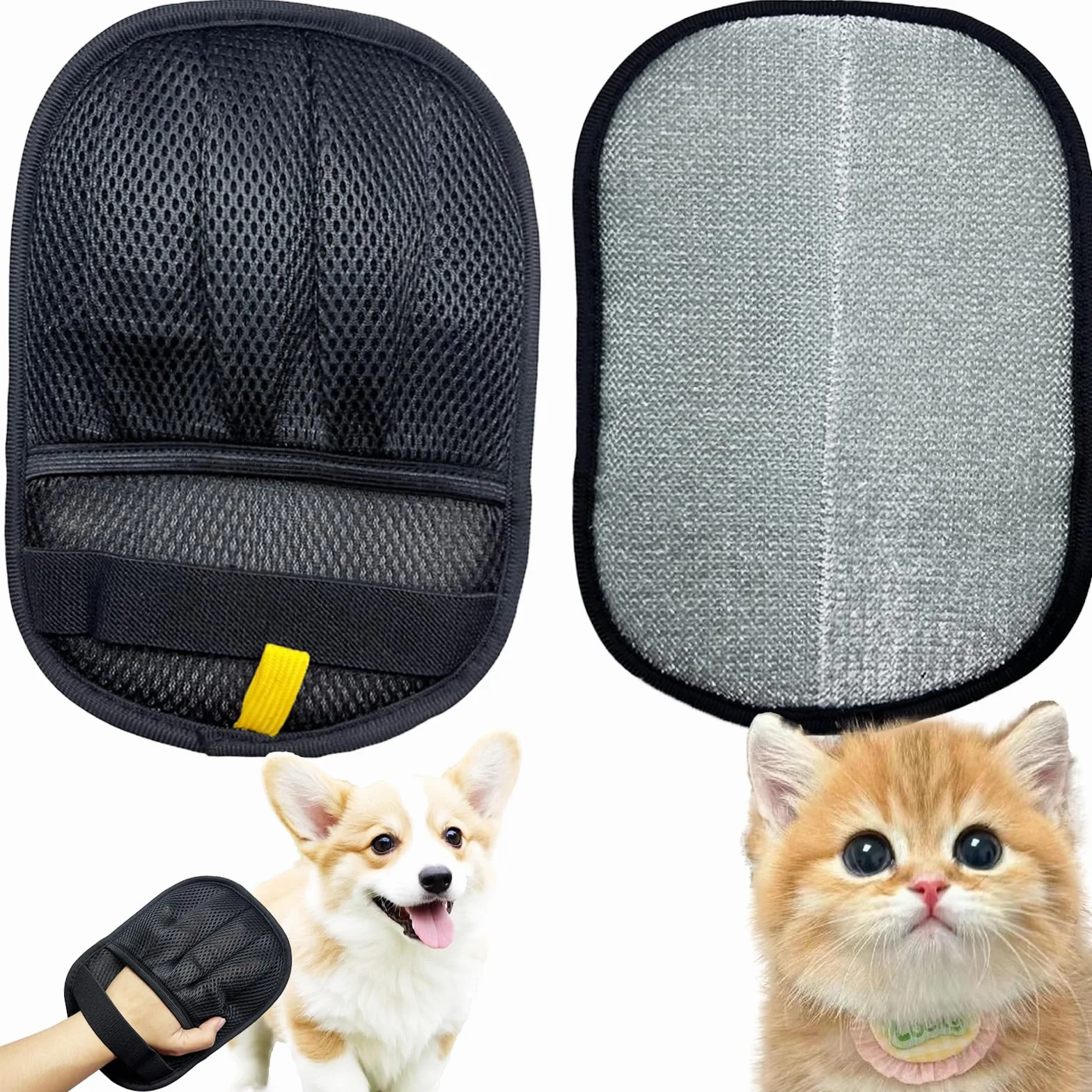 Gant Anti Poils Animaux, 2 Gants, Faciles à Nettoyer, Résistants à l'Usure