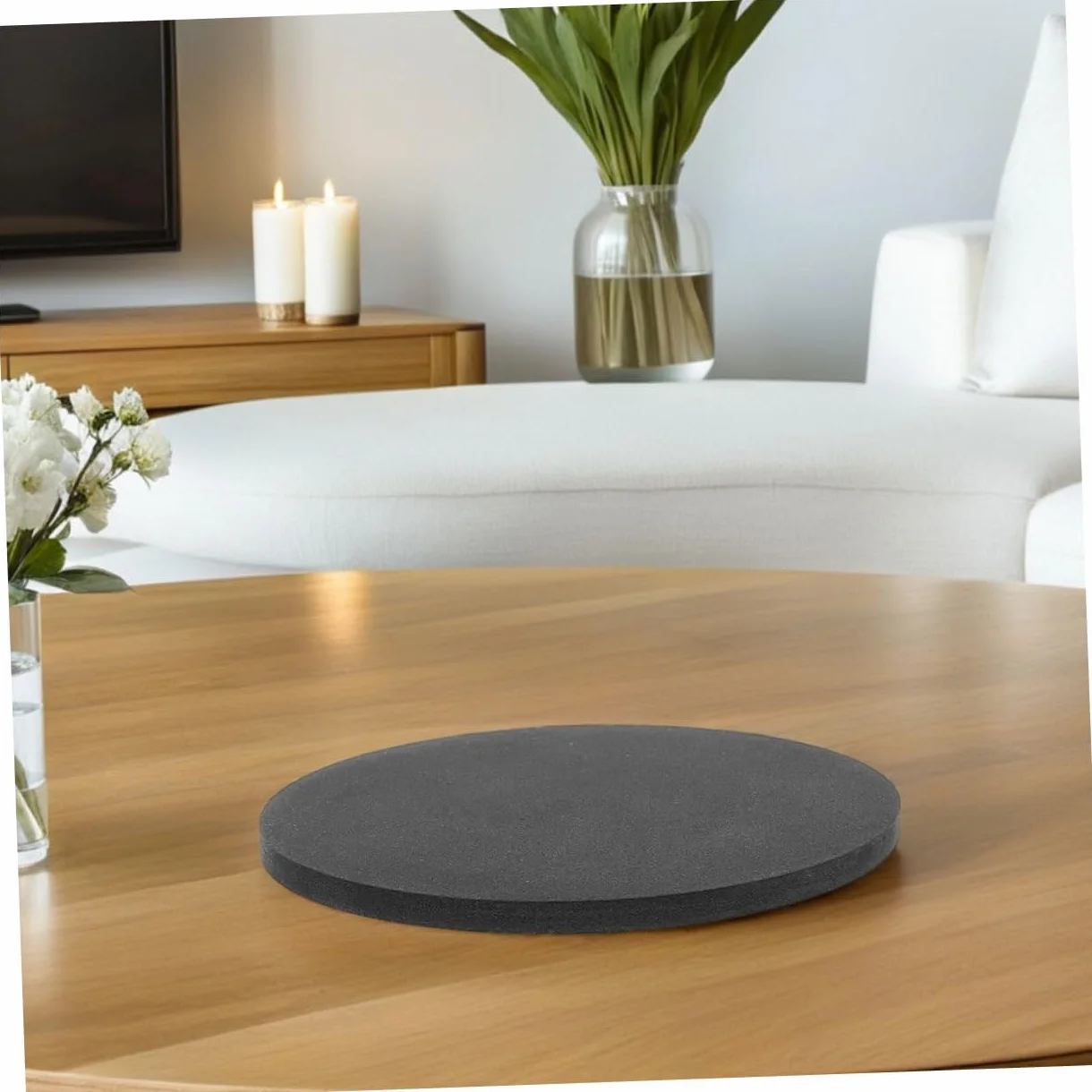 Coussin Antichoc pour Aquarium Rond Tapis Étanche Fond de Bocal Amortisseur Support Stable