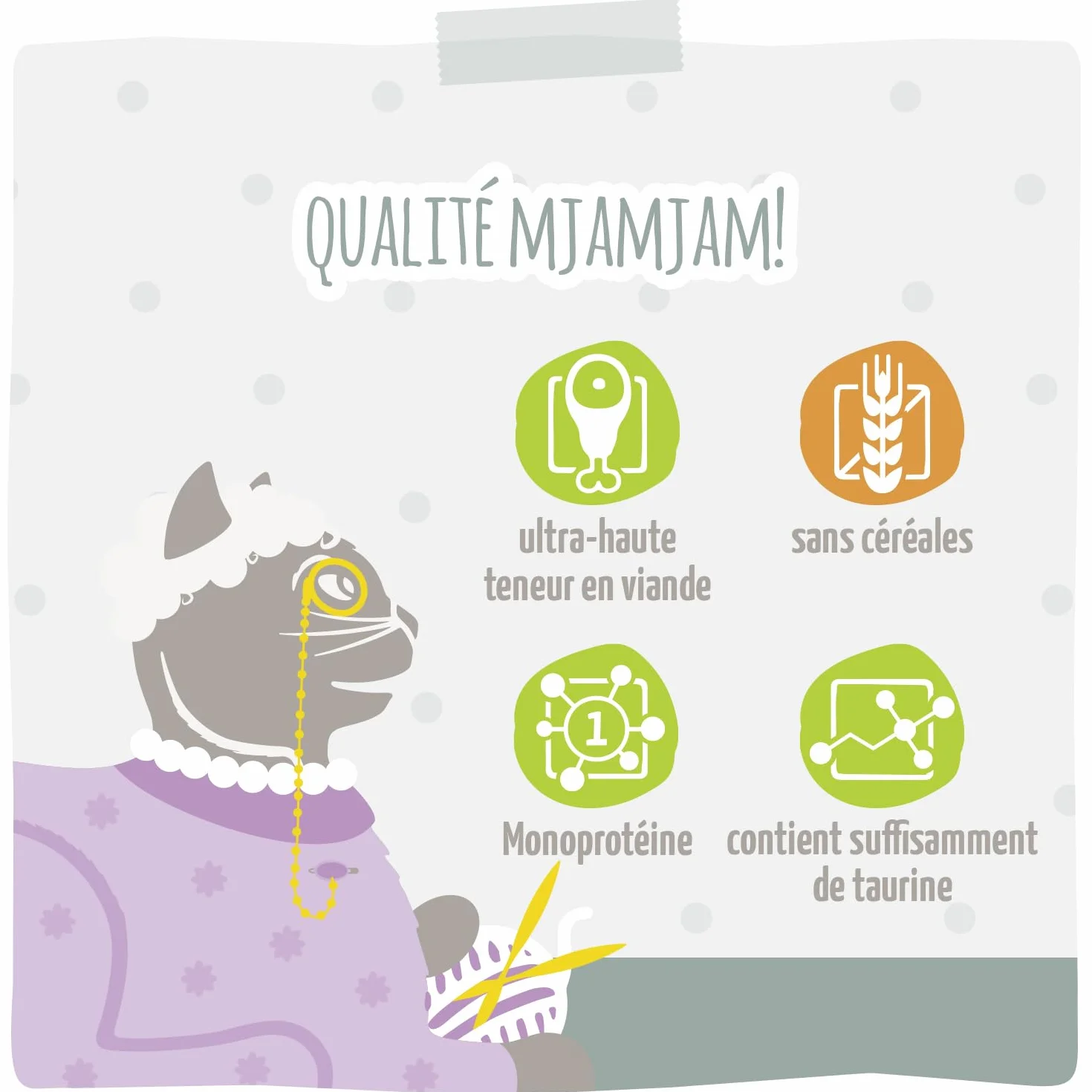 MjAMjAM - Premium Nourriture Humide pour Chats - Senior - Poulet juteux, Paquet de 6 (6x200g), sans céréales