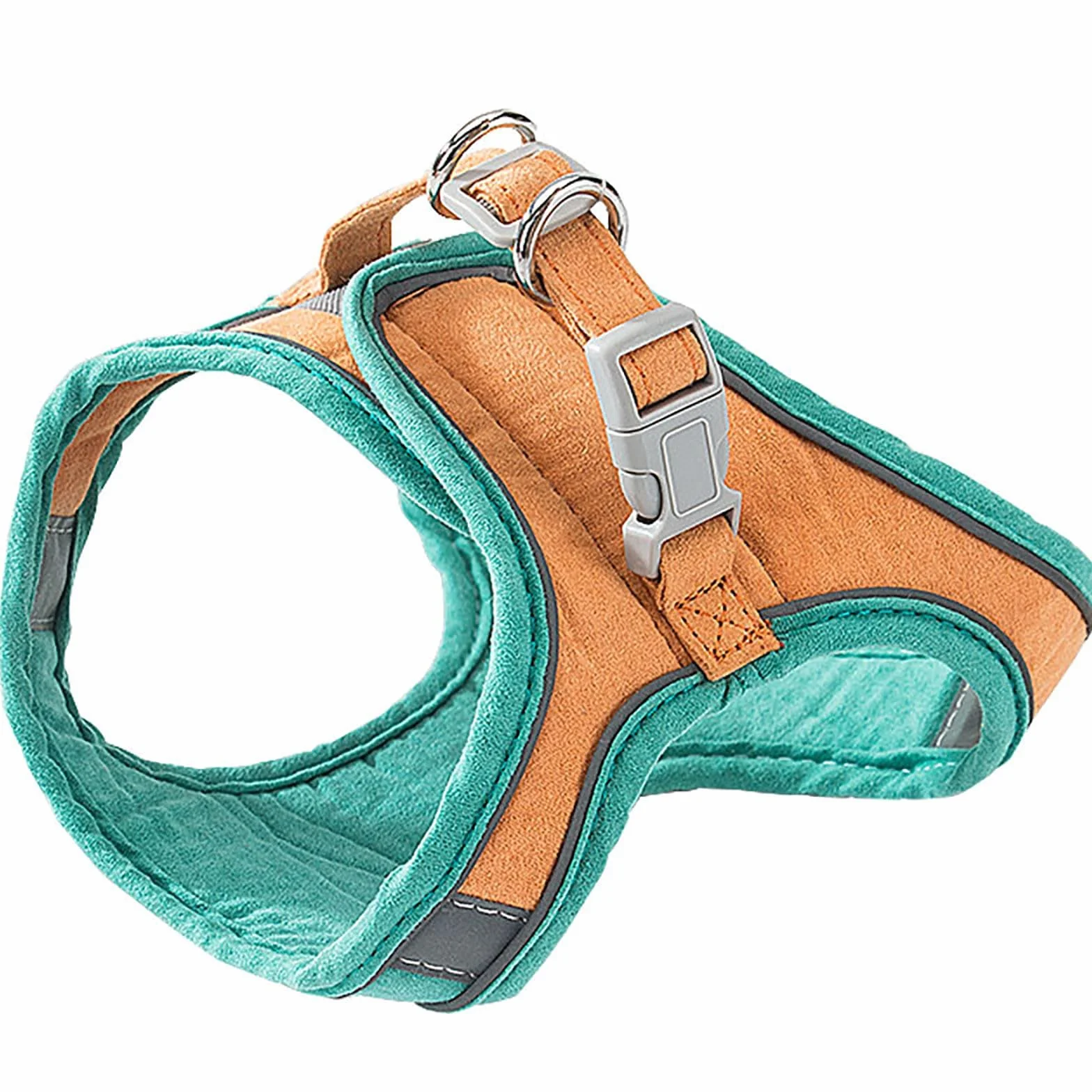 Harnais Anti Fugue Double Sécurité pour Chat, Harnais et Laisse pour Petit Chat et Chiot, Vert, Taille S