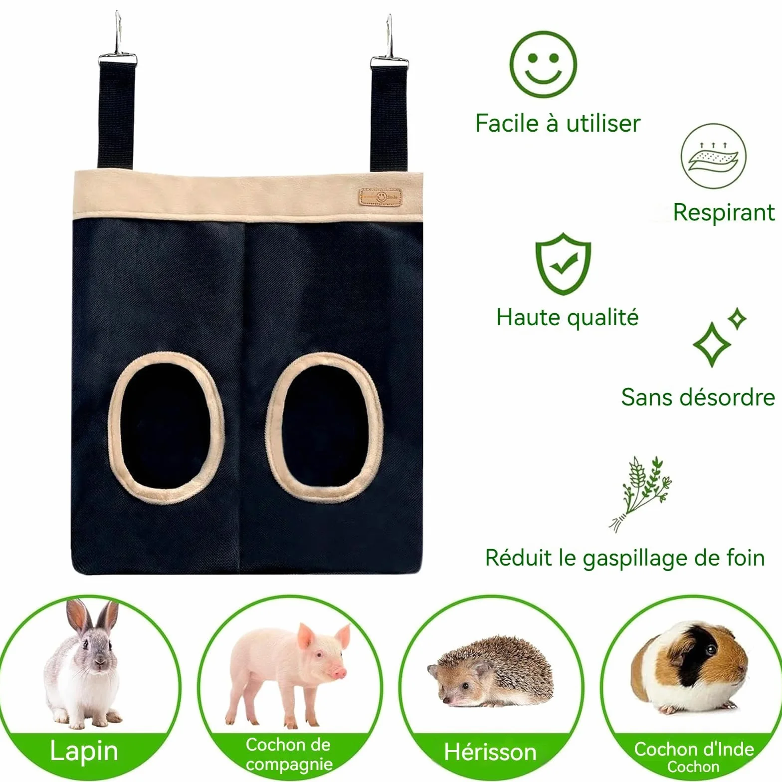 Mangeoire à Foin Suspendue pour Lapins, Hamsters, Chinchillas