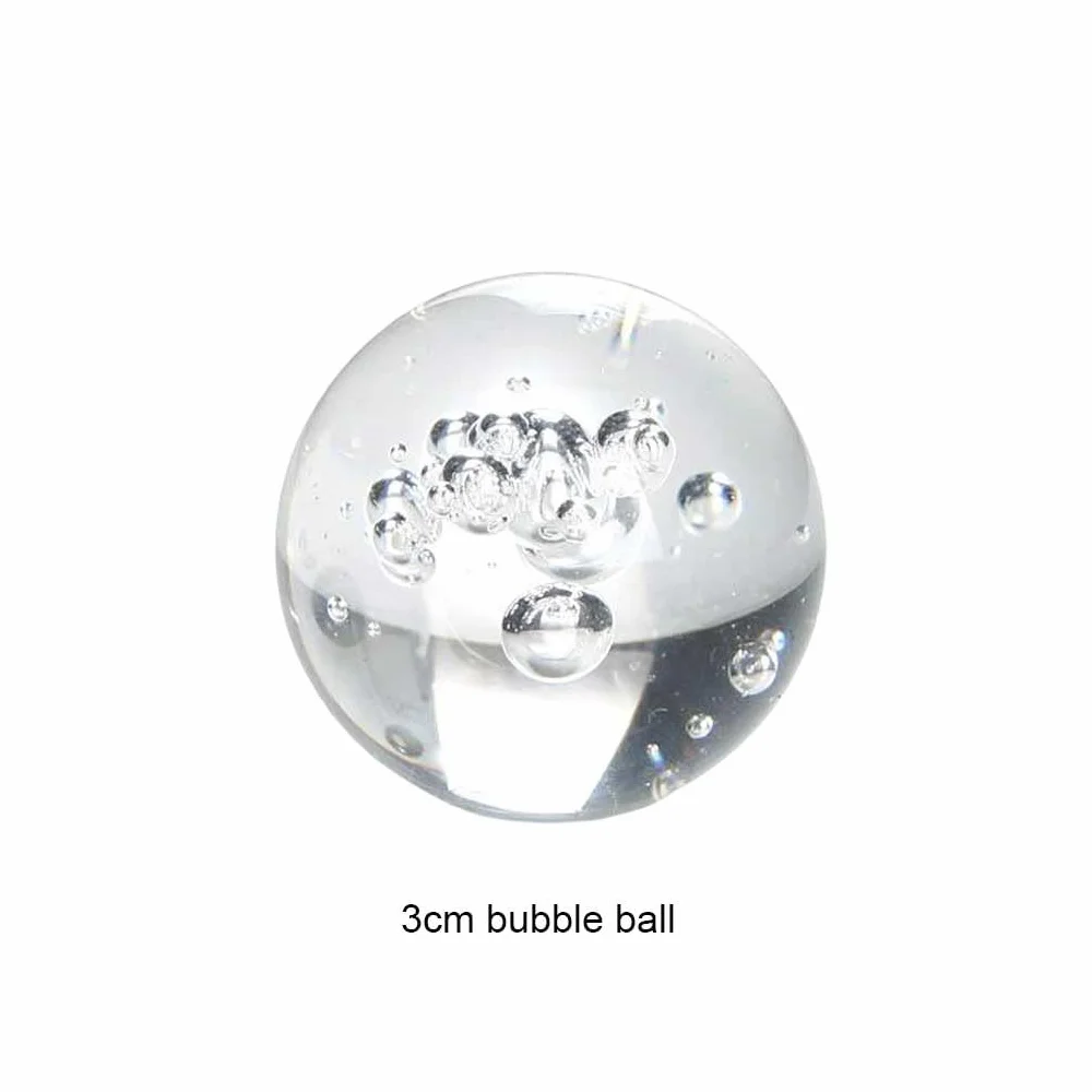 Boule de cristal transparent craquelé 3 cm pour décoration fontaine à eau aquarium