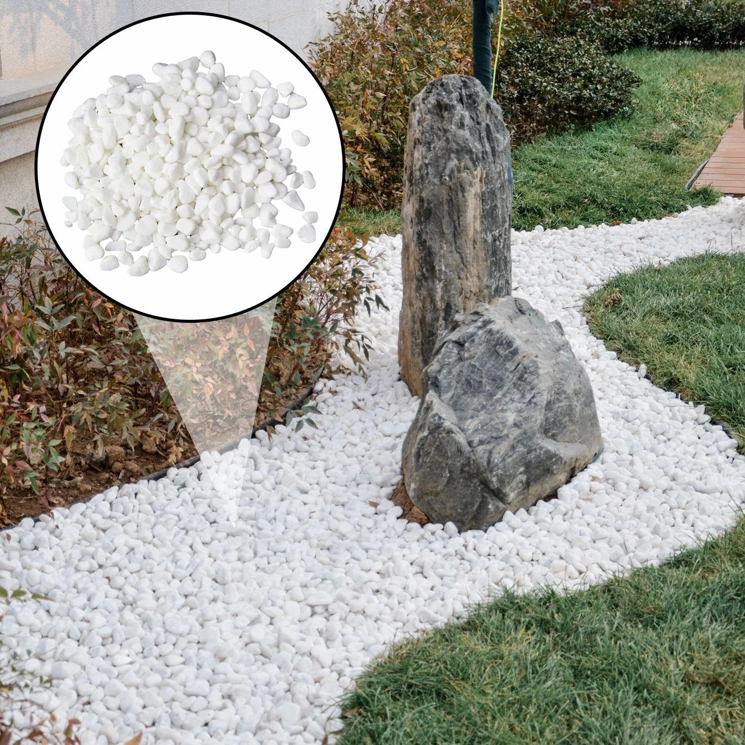 Pierres Décoratives Blanches pour Vase et Aquarium (160g, Lot de 2)