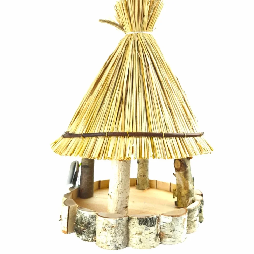 Zolux Mangeoire Paillote Ronde ø31 cm Hauteur 47 cm pour Oiseaux