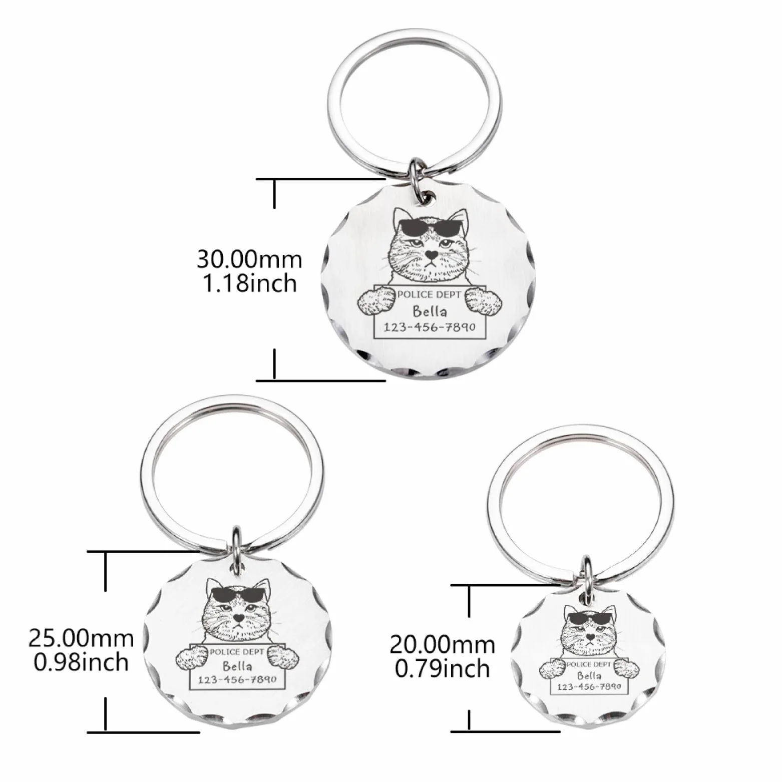 Étiquette D'identification De Chien Étiquettes Pour Animaux De Compagnie Gravées Personnalisées Étiquettes Personnalisées Pendentif Anti-perte Plaque Signalétique Pour Accessoire De Collier