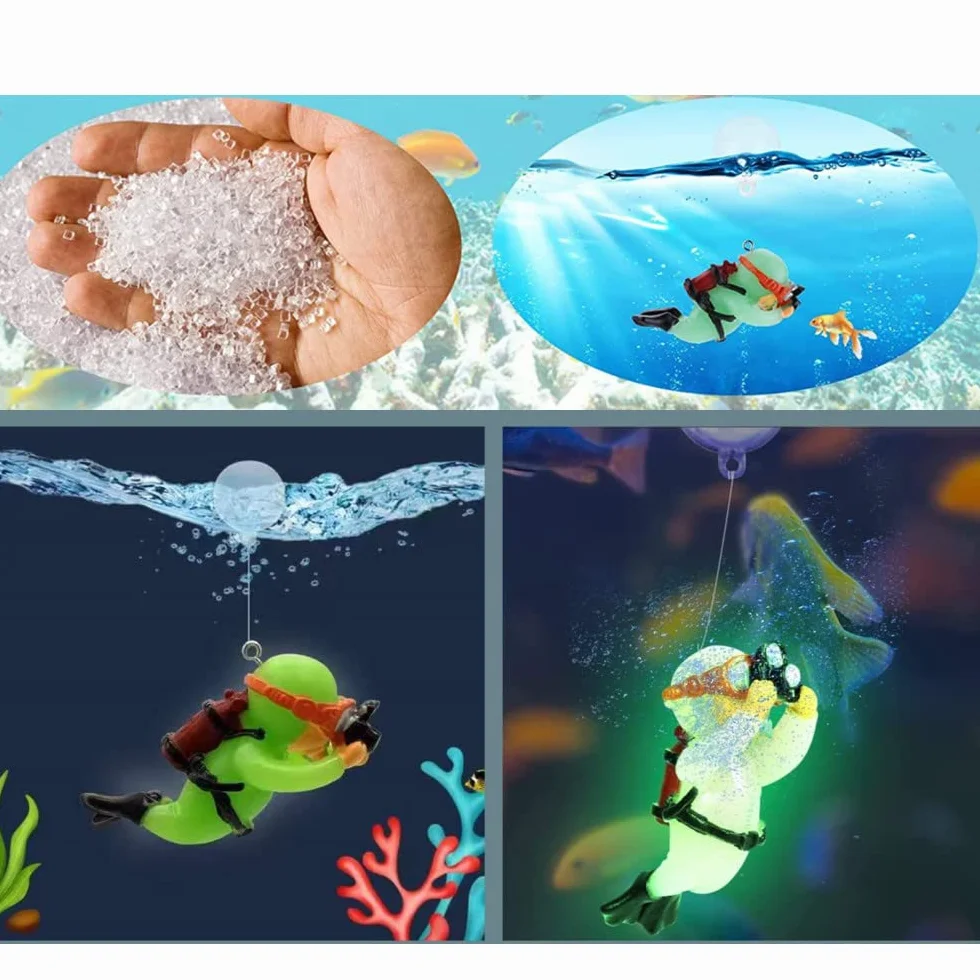 Lot de 5 décorations d'aquarium - Méduses artificielles - Accessoire de paysage pour aquarium