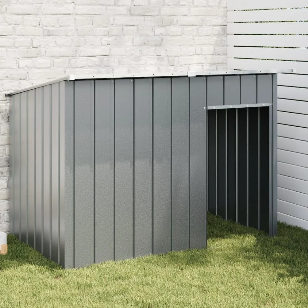 Chenil d'extérieur pour Chien, Enclos Cage Métal avec Toit Anthracite Acier galvanisé