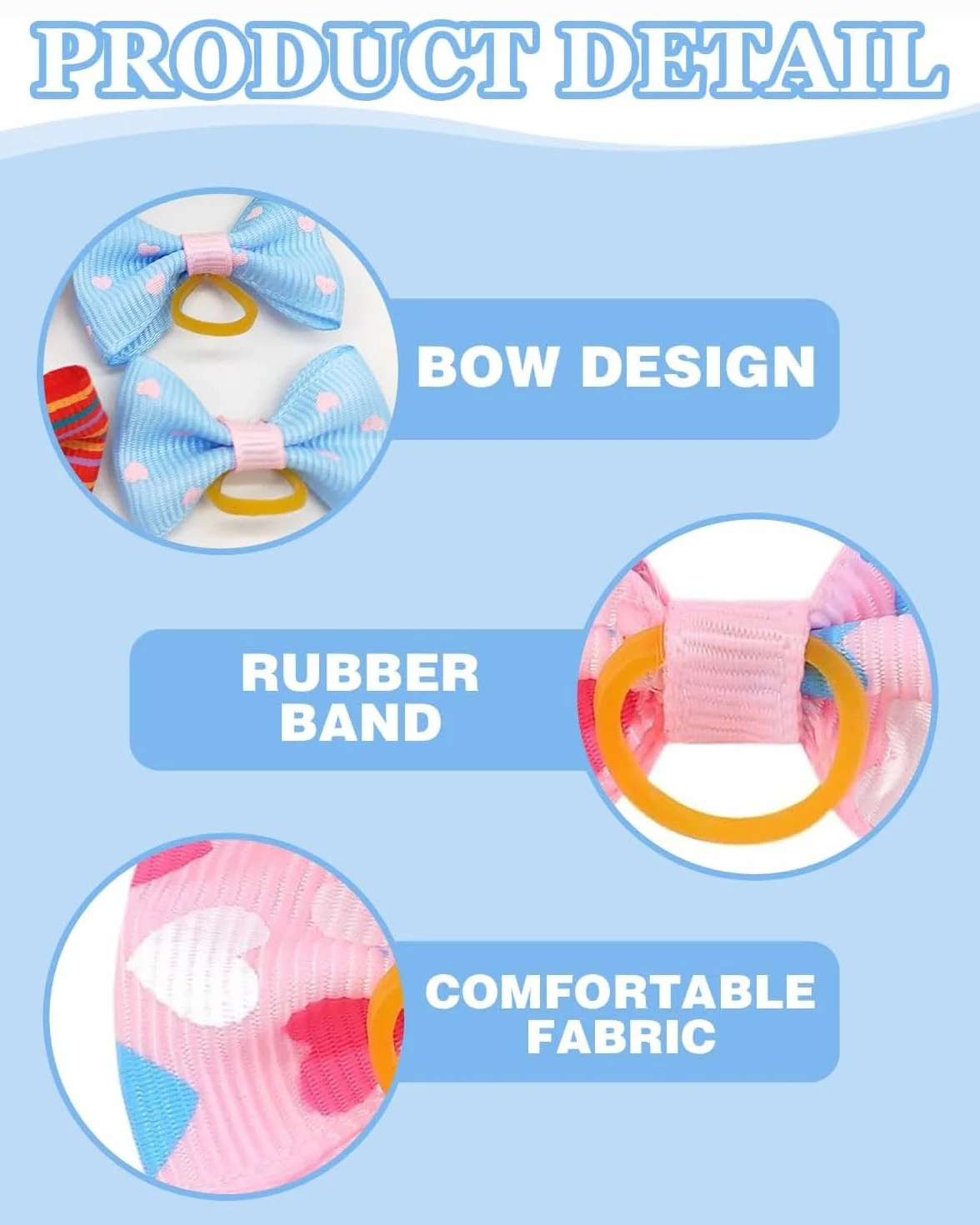 Accessoires pour Cheveux de Chien Arc Coiffe, Corde À Cheveux pour Animaux De Compagnie Bowknot, Bandes de Caoutchouc pour Petits Chiens, Chats