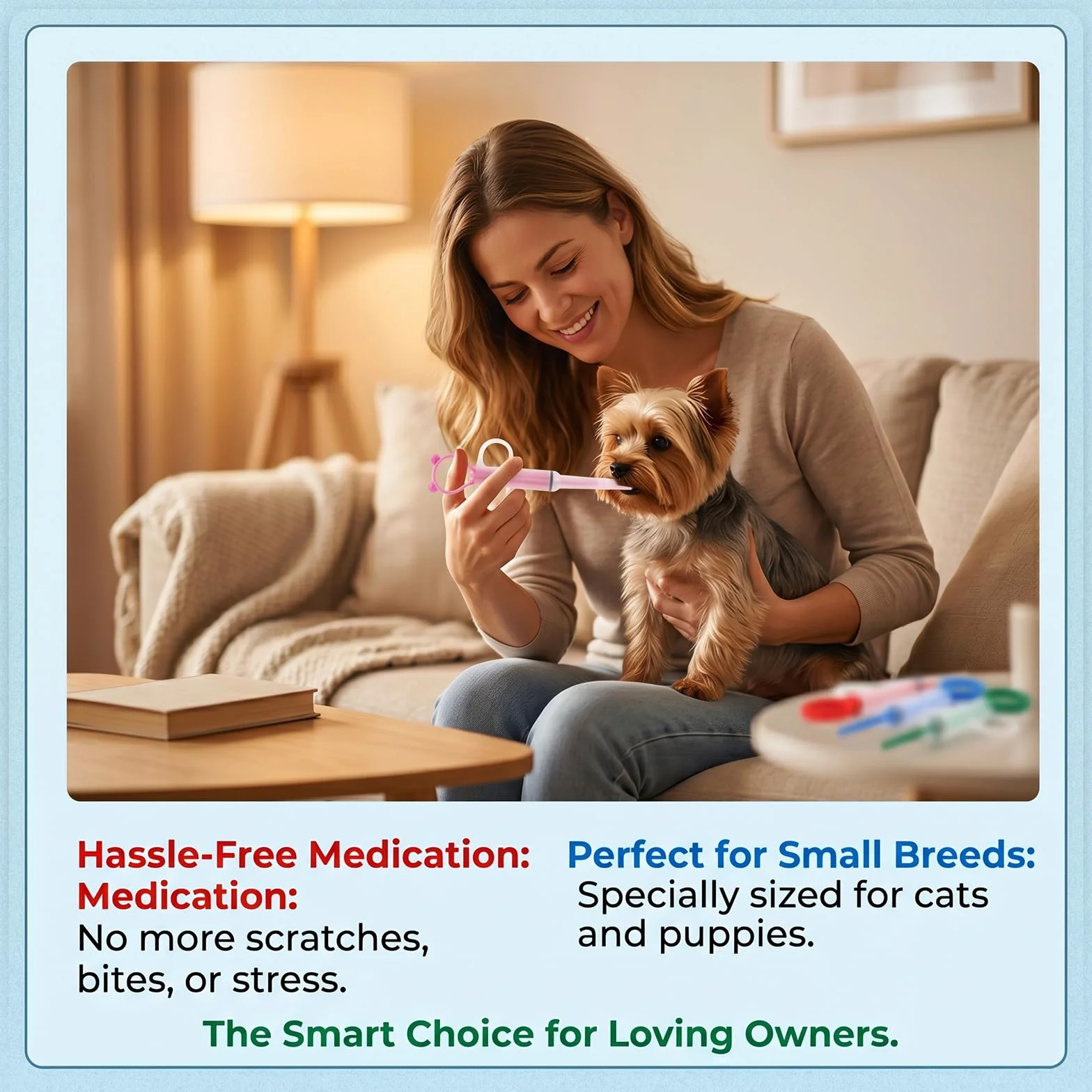 Distributeur De Comprimés Pour Animaux Lot De 4, Embouts Souples En Silicone Pour Chats Et Chiens