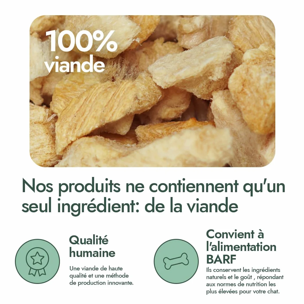 AYLA Friandises pour chat lyophilisées Riche en protéines Booster pelage muscles 140 g mélange