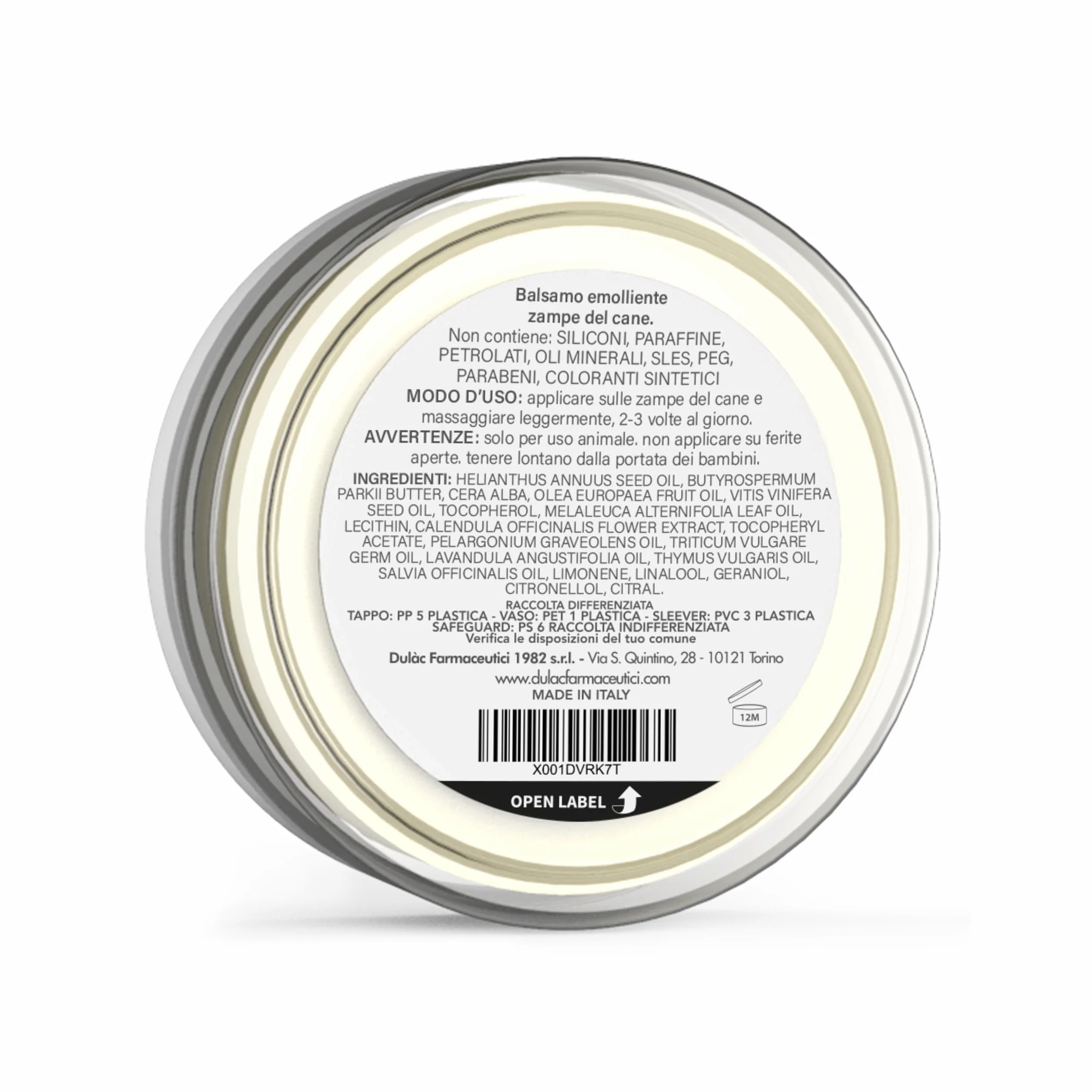 Dulàc Baume Naturel pour Coussinets du Chien - Calendula, Vitamine E, Soin Hydratant et Réparateur pour Pattes