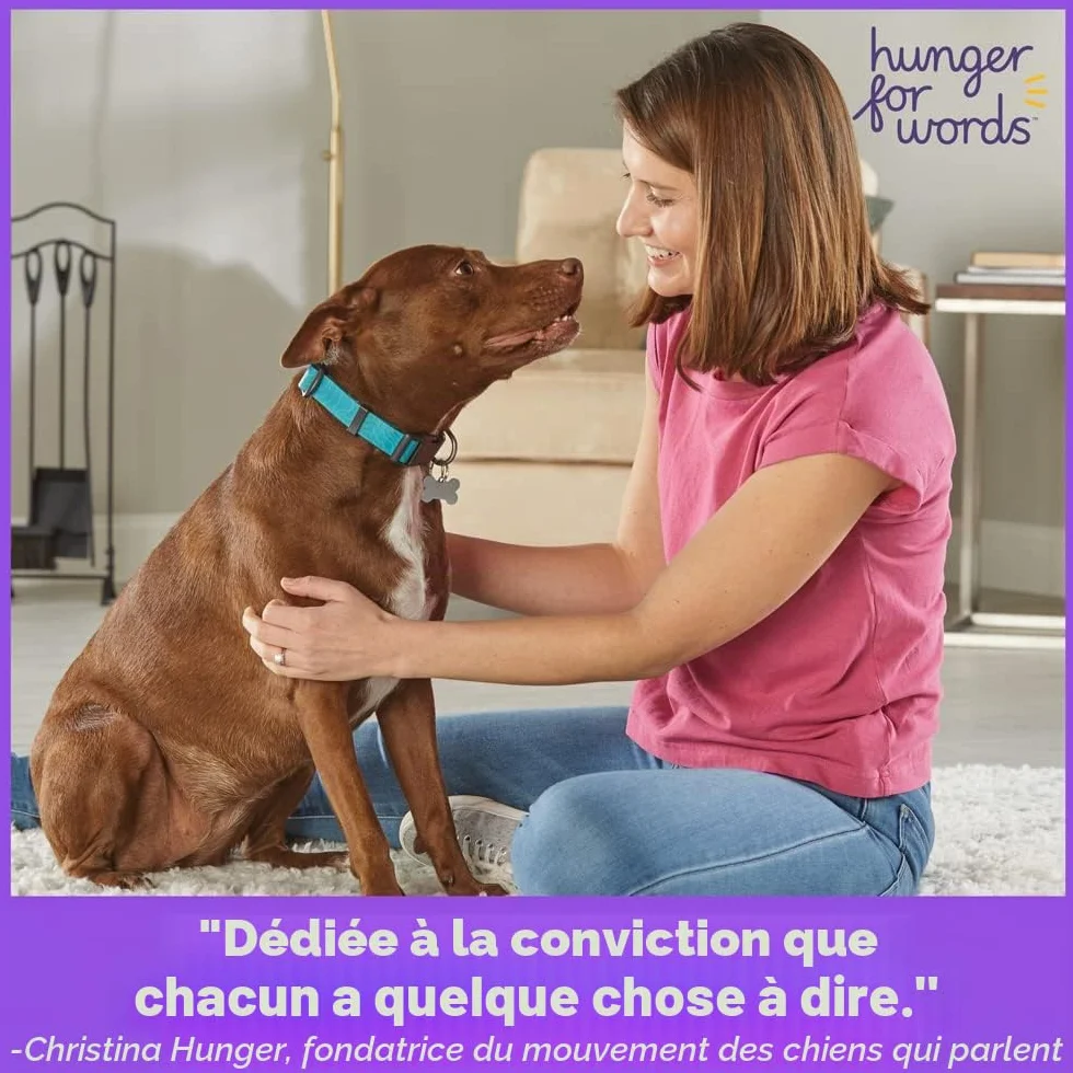 Learning Resources Hunger for Words Mots Essentiels pour Chien Parlant - kit de 6 Boutons avec Message pré-enregistré pour Chiens, Boutons de Communication pour Les Chiens