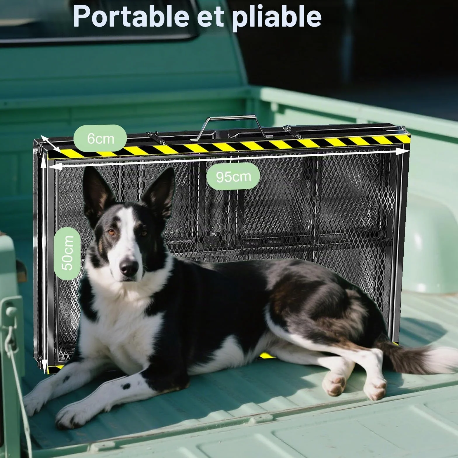 Rampe d'escalier pliable extra longue pour voitures, 190 cm, rampe d'escalier portable pour chien jusqu'à 180 kg, escalier pliable pour chiens de grande race, monter dans une voiture, un SUV, un