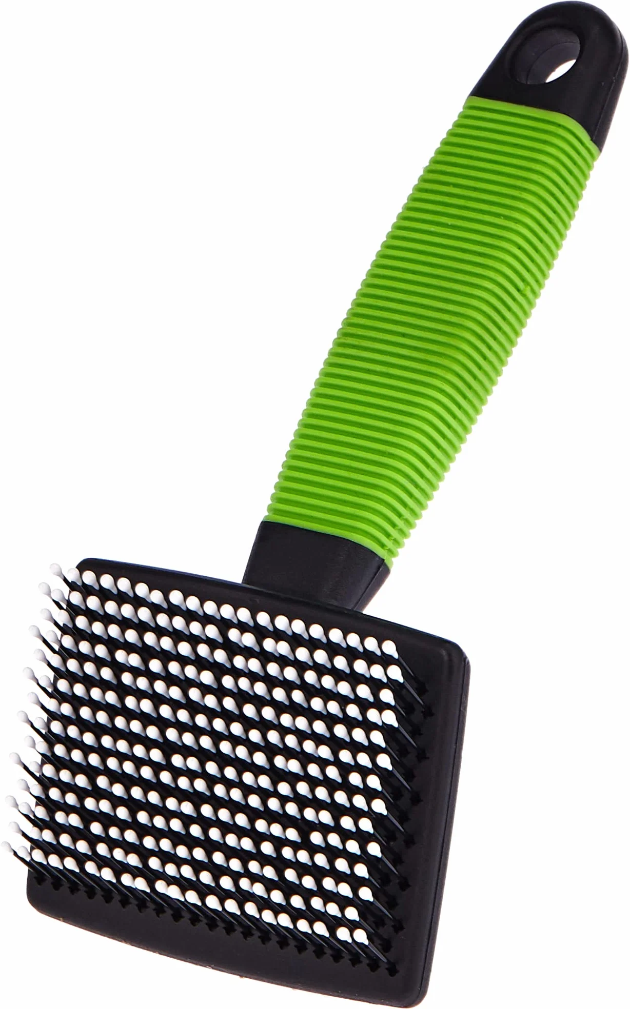 Ferplast Brosse Carde pour Chats Poils Courts Mi-longs Longs Picots Souples Têtes Arrondies Poignée Ergonomique Antidérapante Taille S Vert