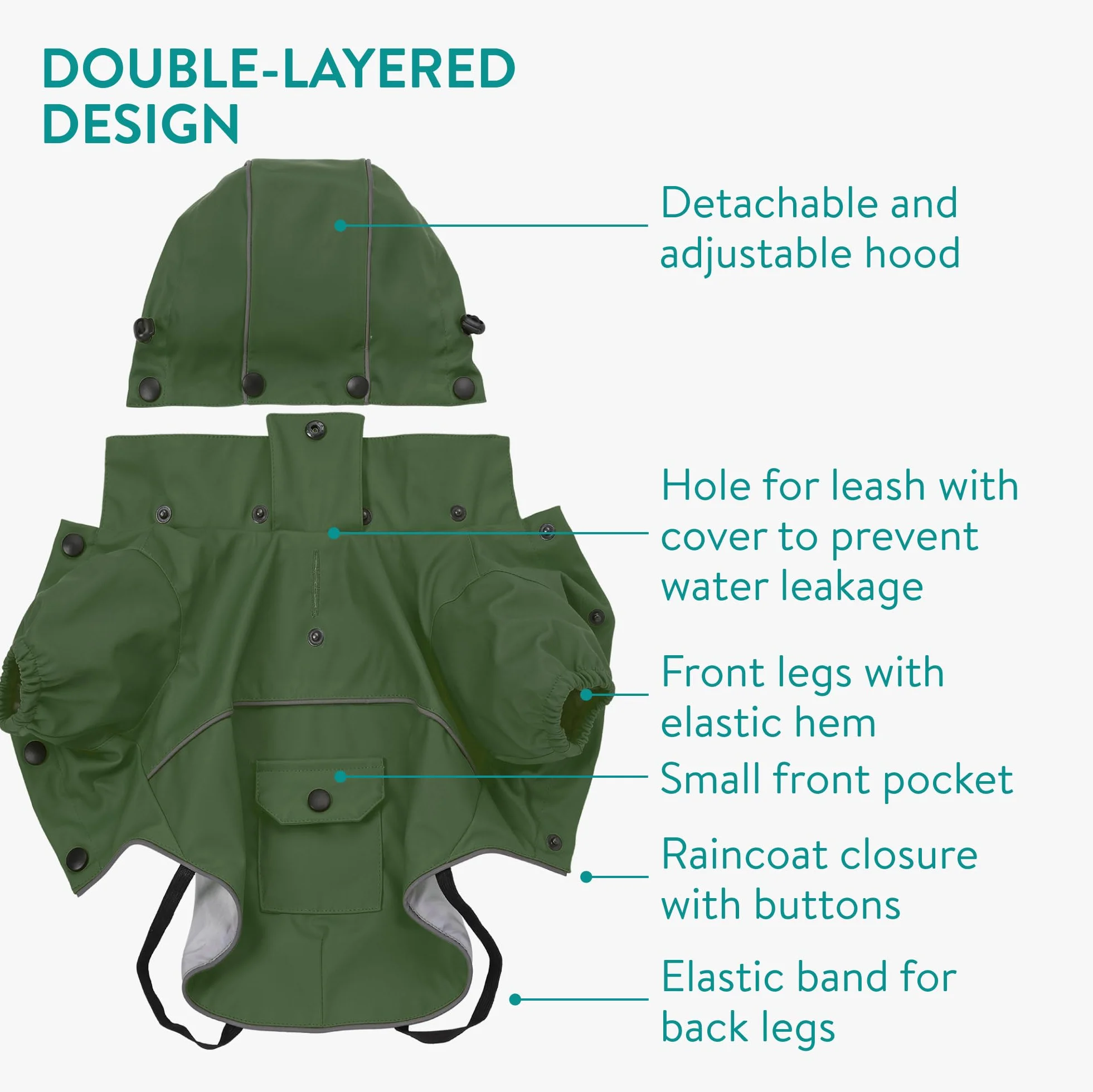 Navaris Manteau Impermeable pour Chien XS-XL Veste Cire Protection