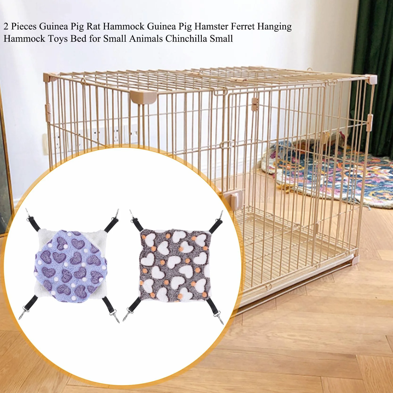 2 PièCes Cochon D' Rat Hamac Cochon D' Hamster Furet Hamac Suspendu Lit pour Petits Animaux