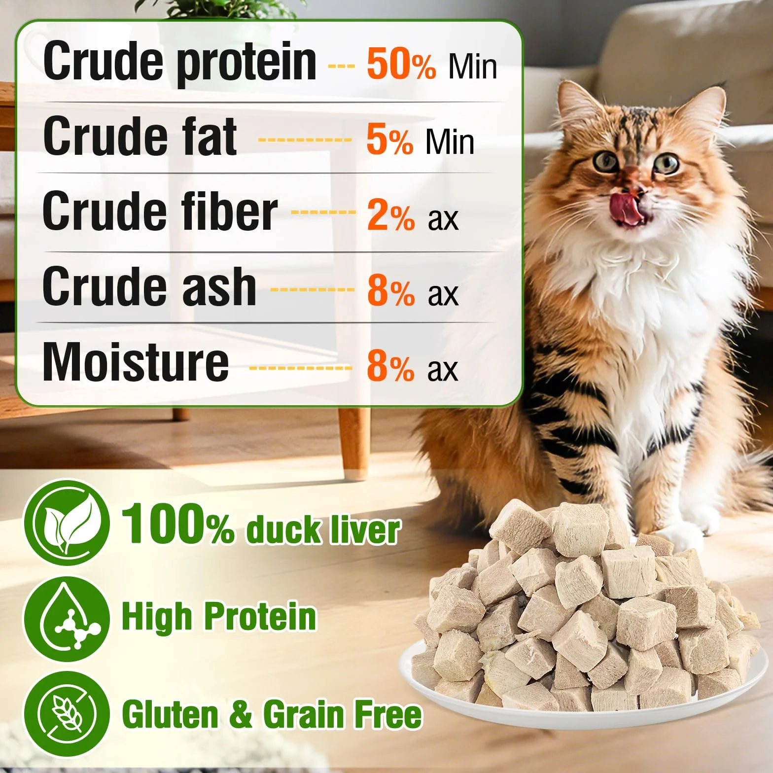 Friandises Lyophilisées au Canard pour Chats et Chiens, 100% Magret de Canard, Riche en Protéines, sans Gluten ni Céréales (80g)